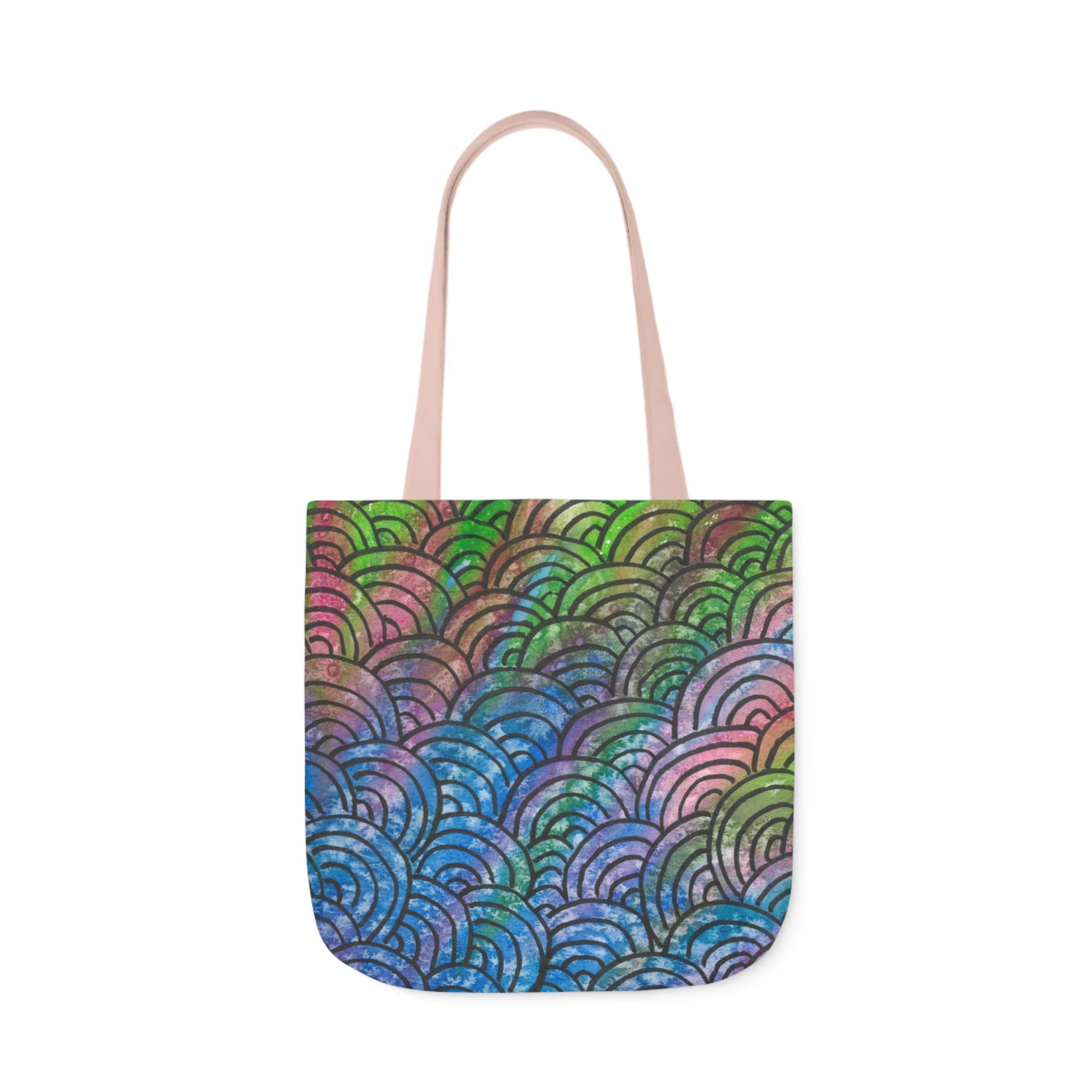 Canvas Tote Bags, Colourful Abstract Designs, 5-Color Straps, 3 Sizes.  For Family and friends or a Special Gift #84 Ah The Past