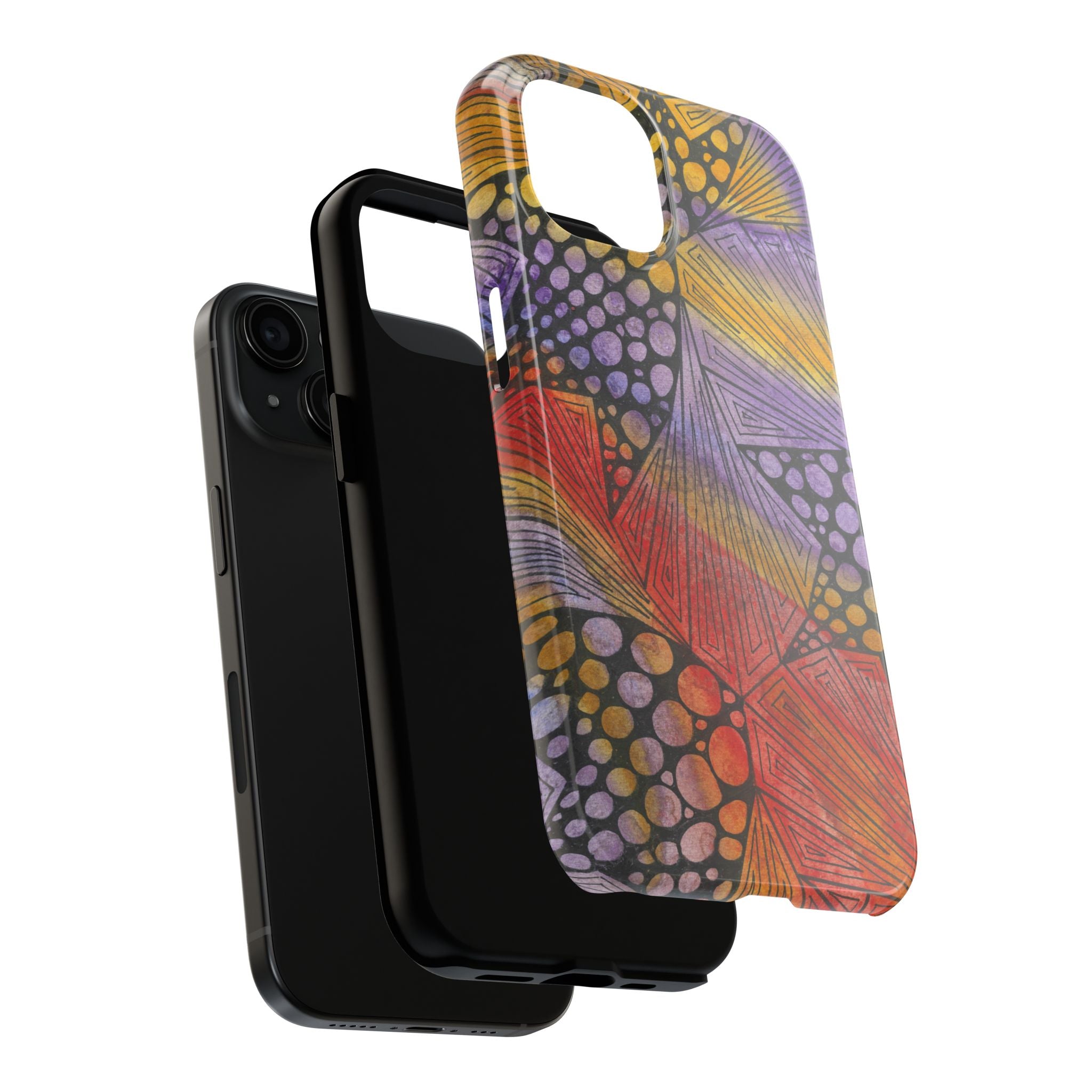 Tough Phone Case - All iPhones and Samsung Galaxys - Exciting Abstract Design #82 Fighting Delusions