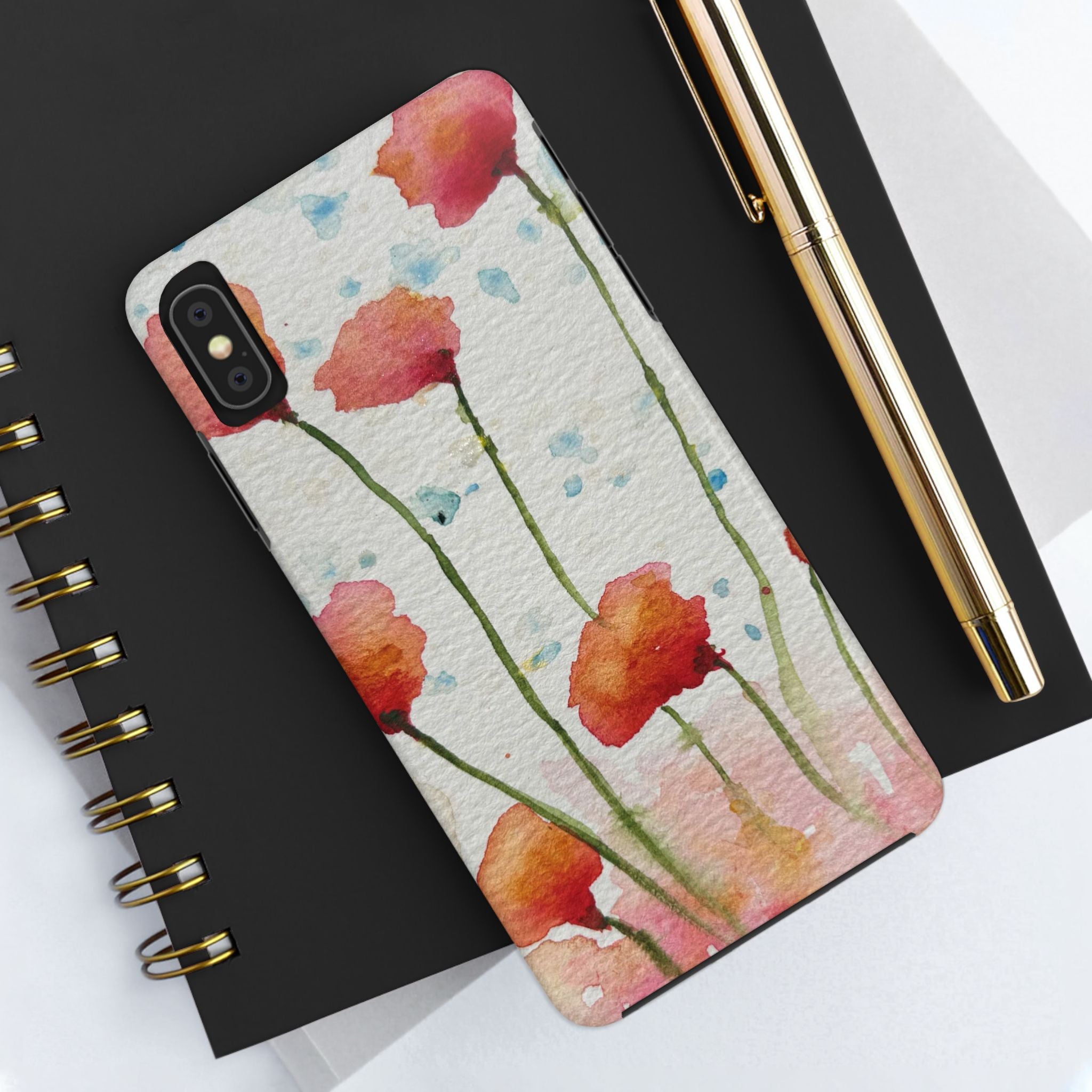 Tough Phone Case - All iPhones and Samsung Galaxys - Exciting Abstract Design #94 Poppies Galore