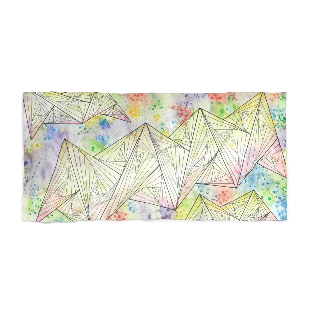 Colourful Abstract Beach Towels, Cotton Loop backing for Durability, 2 Sizes.  For Family and friends or a Special Gift #59 Your Choice