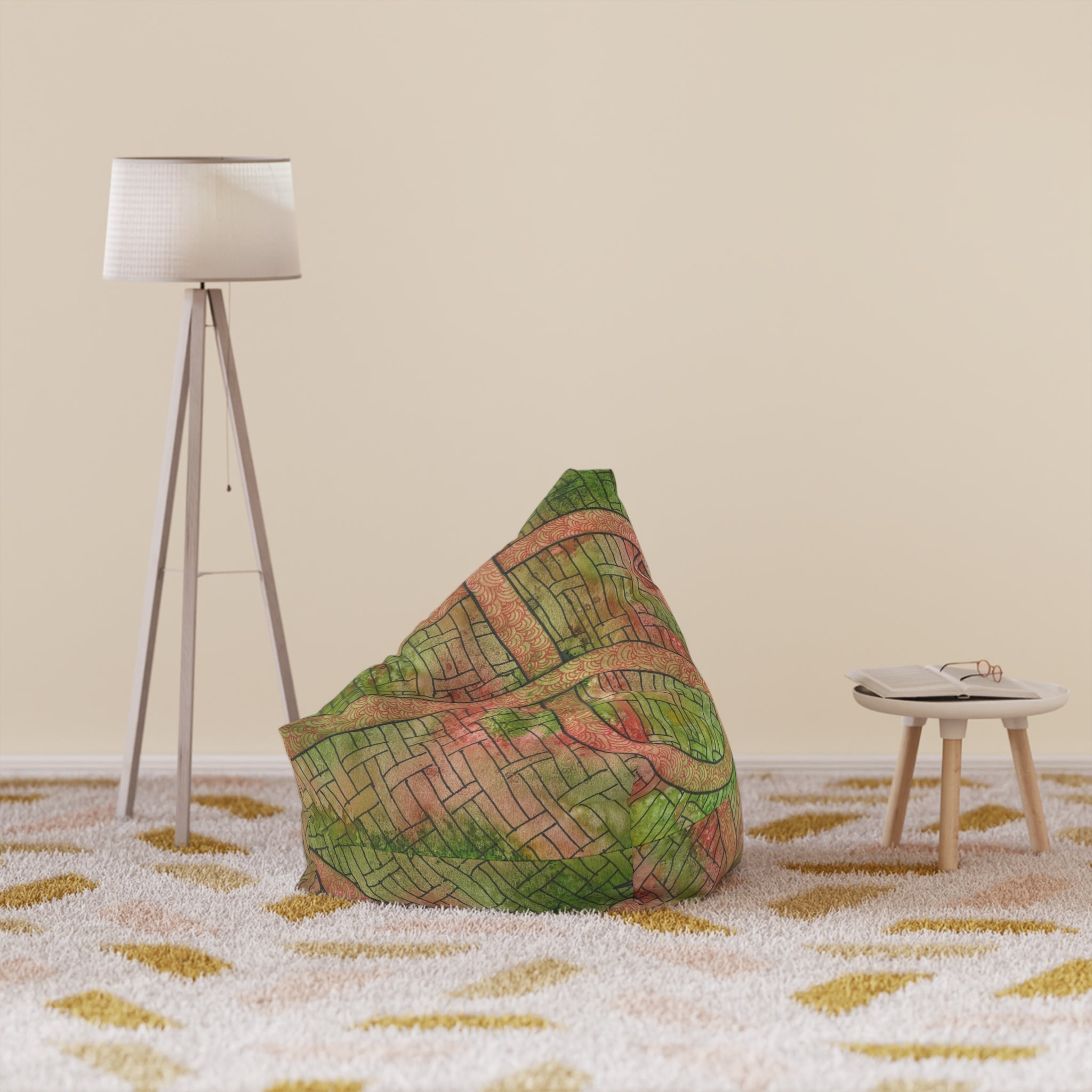 Bean Bag Chair Covers For Indoor & Outdoor - 2 Sizes - Exciting Abstract Design #57 Celtic Flavours