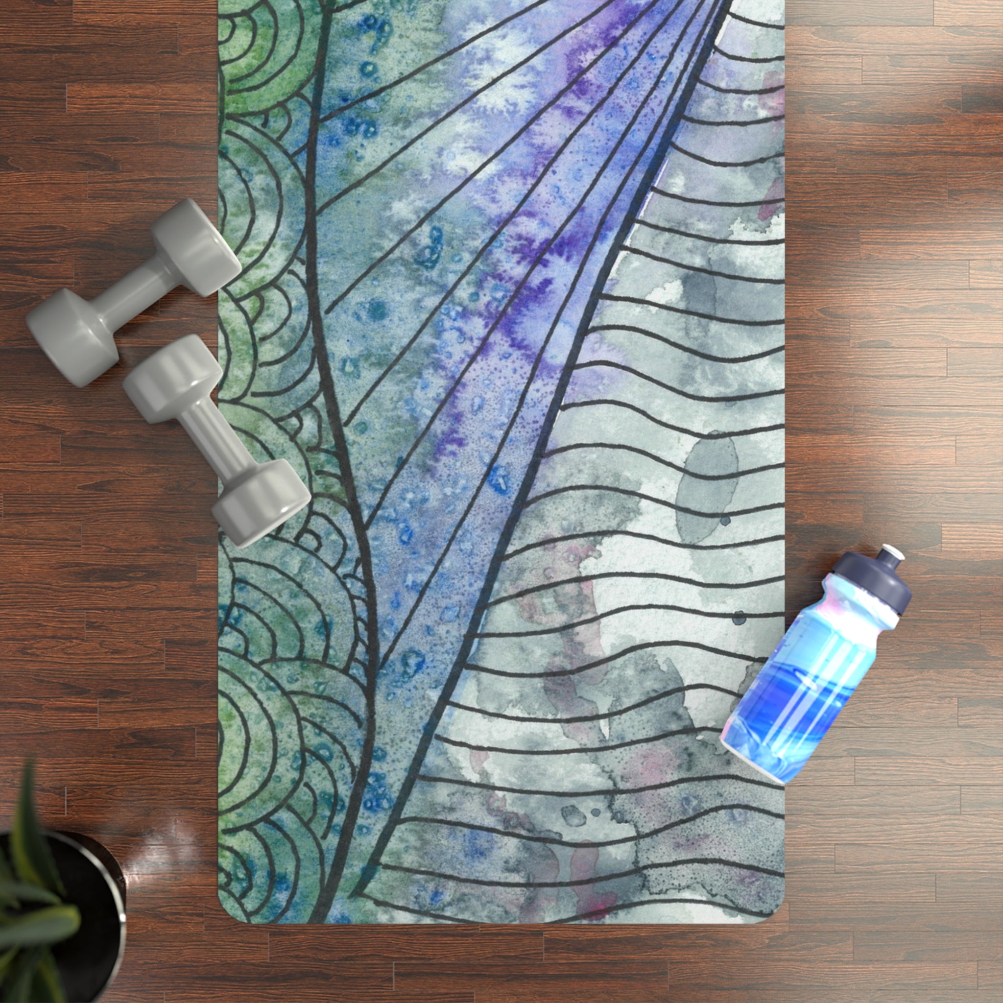 Yoga Mats and Gym Mats. Colourful Abstract Designs. Perfect for Home, Yoga or Gym Class, or a Special Gift #90 Rtanj Pyramid