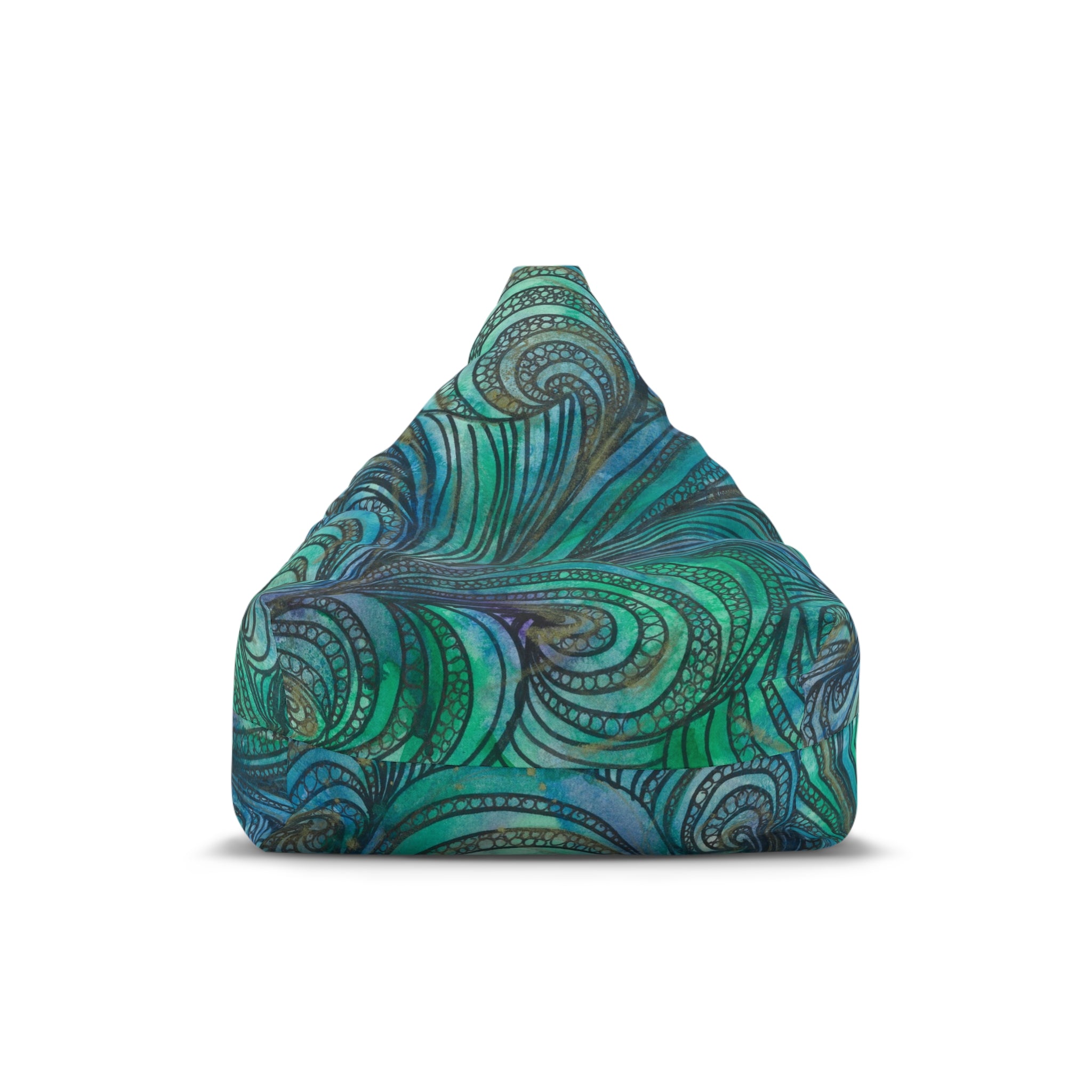 Bean Bag Chair Covers For Indoor & Outdoor - 2 Sizes - Exciting Abstract Design #71 Call of The Sea