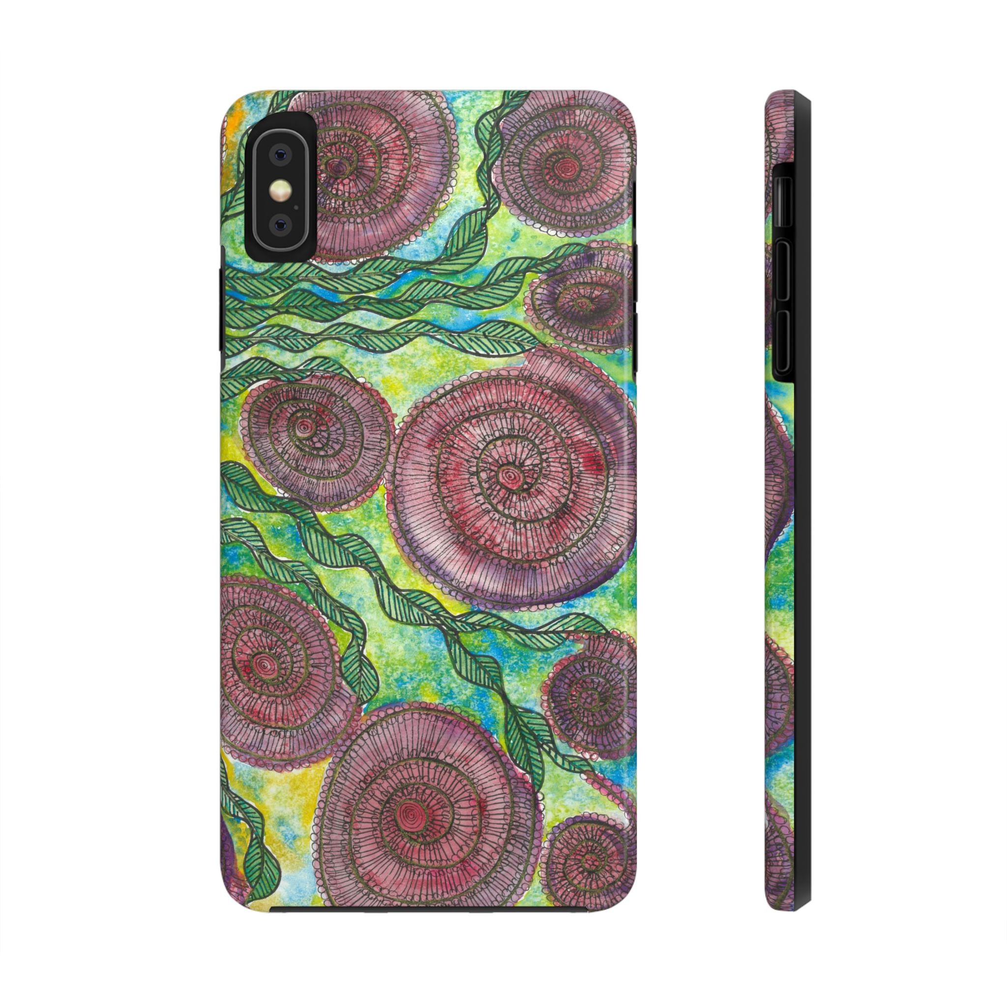 Tough Phone Case - All iPhones and Samsung Galaxys - Exciting Abstract Design #35 Beetroot To Yourself