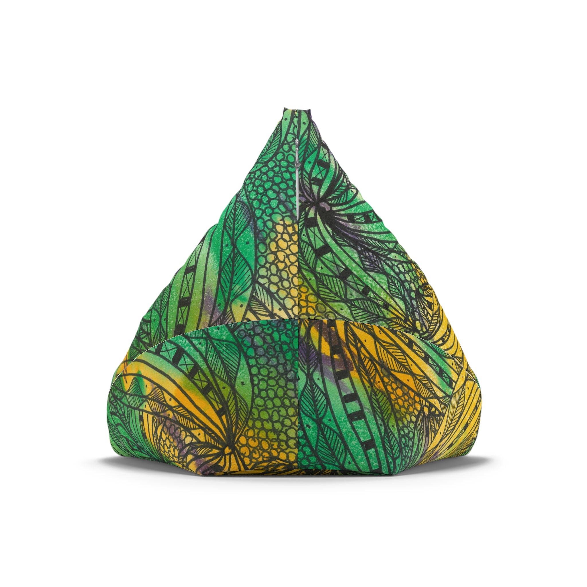 Bean Bag Chair Covers For Indoor & Outdoor - 2 Sizes - Exciting Abstract Design #37 Shrubbery