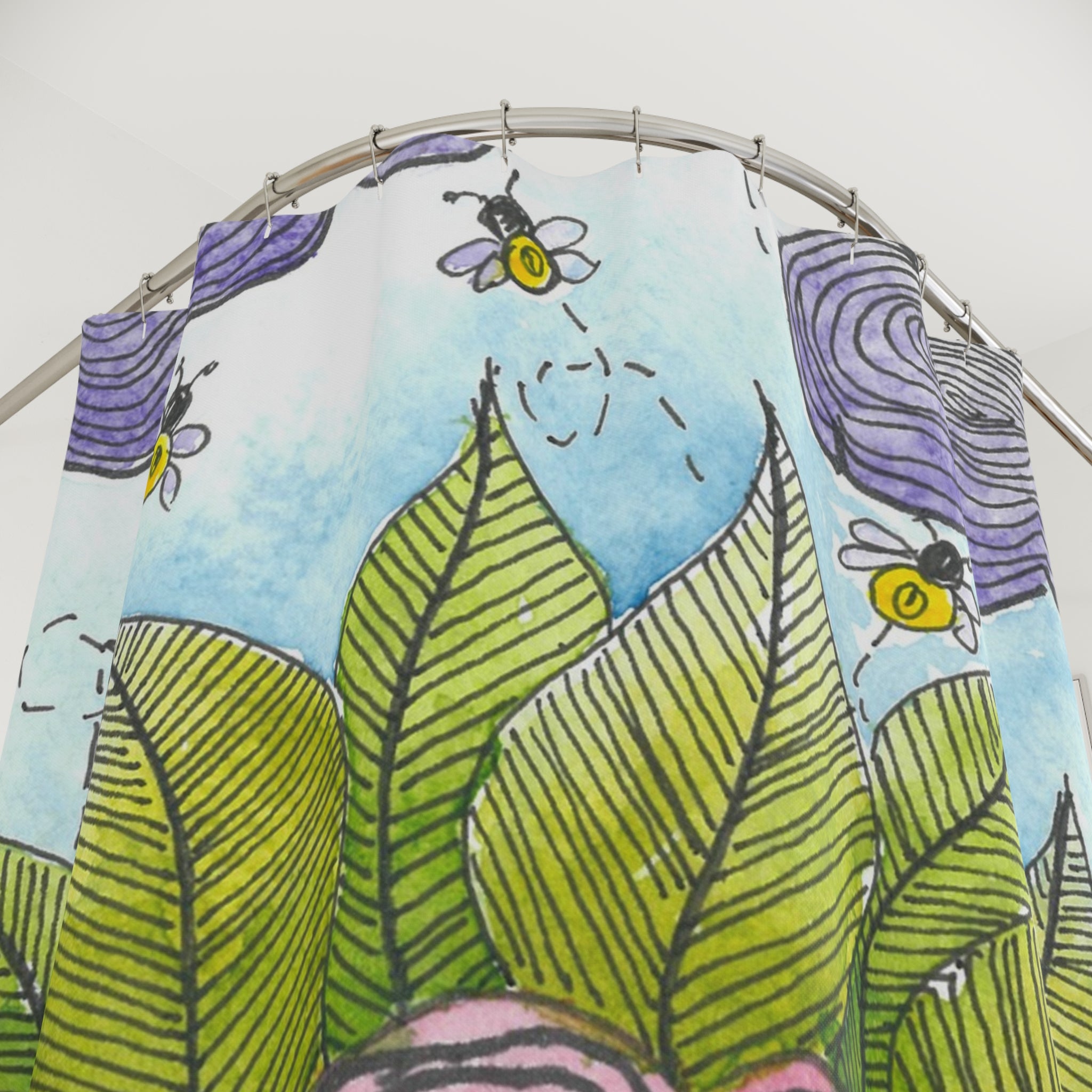 Beautiful Shower Curtains to Refresh Your Bathroom. Colourful Abstract Designs. Perfect For Your Bathroom or Special House-Warming Gift #4 Bloom'n