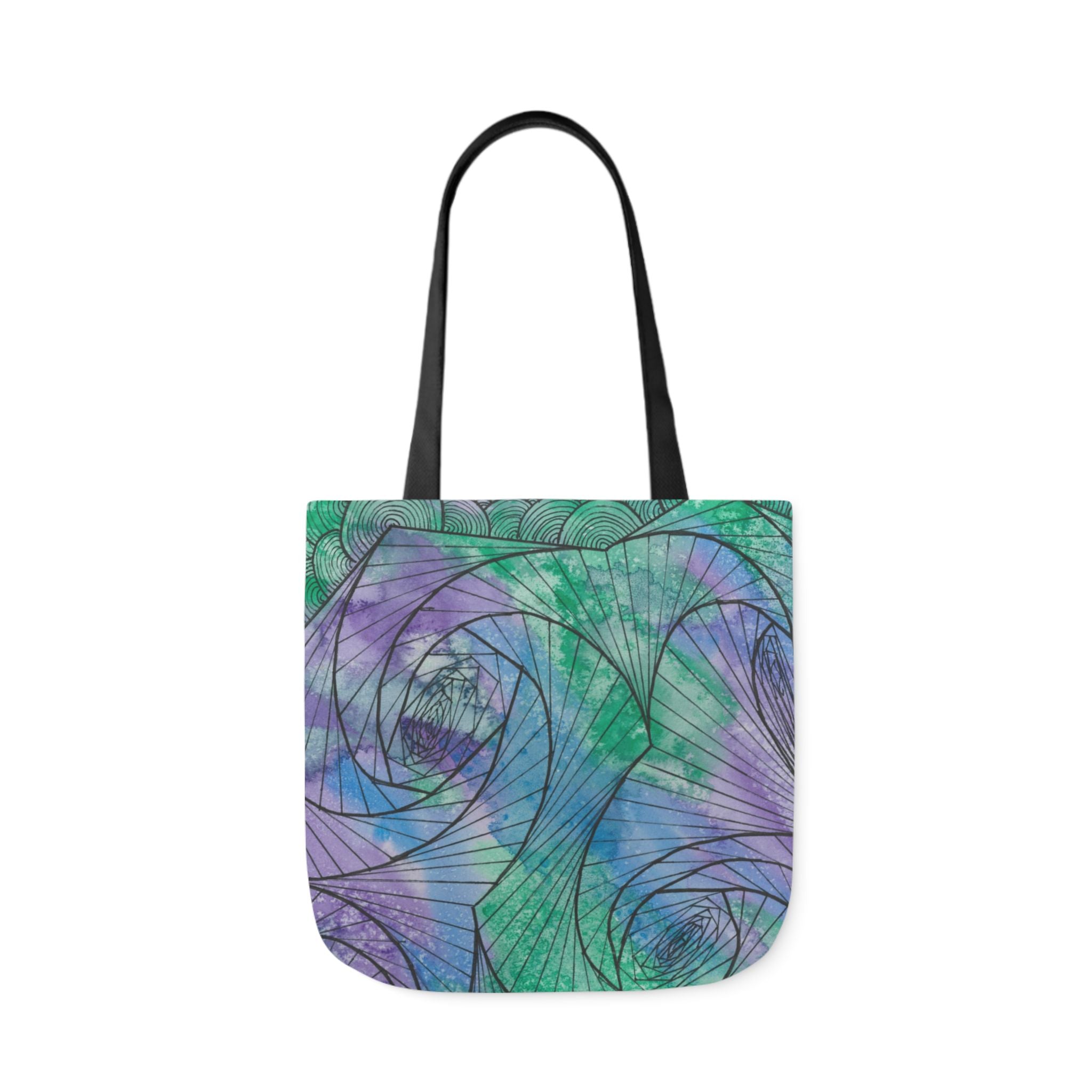 Canvas Tote Bags, Colourful Abstract Designs, 5-Color Straps, 3 Sizes.  For Family and friends or a Special Gift #50 If Not Now When