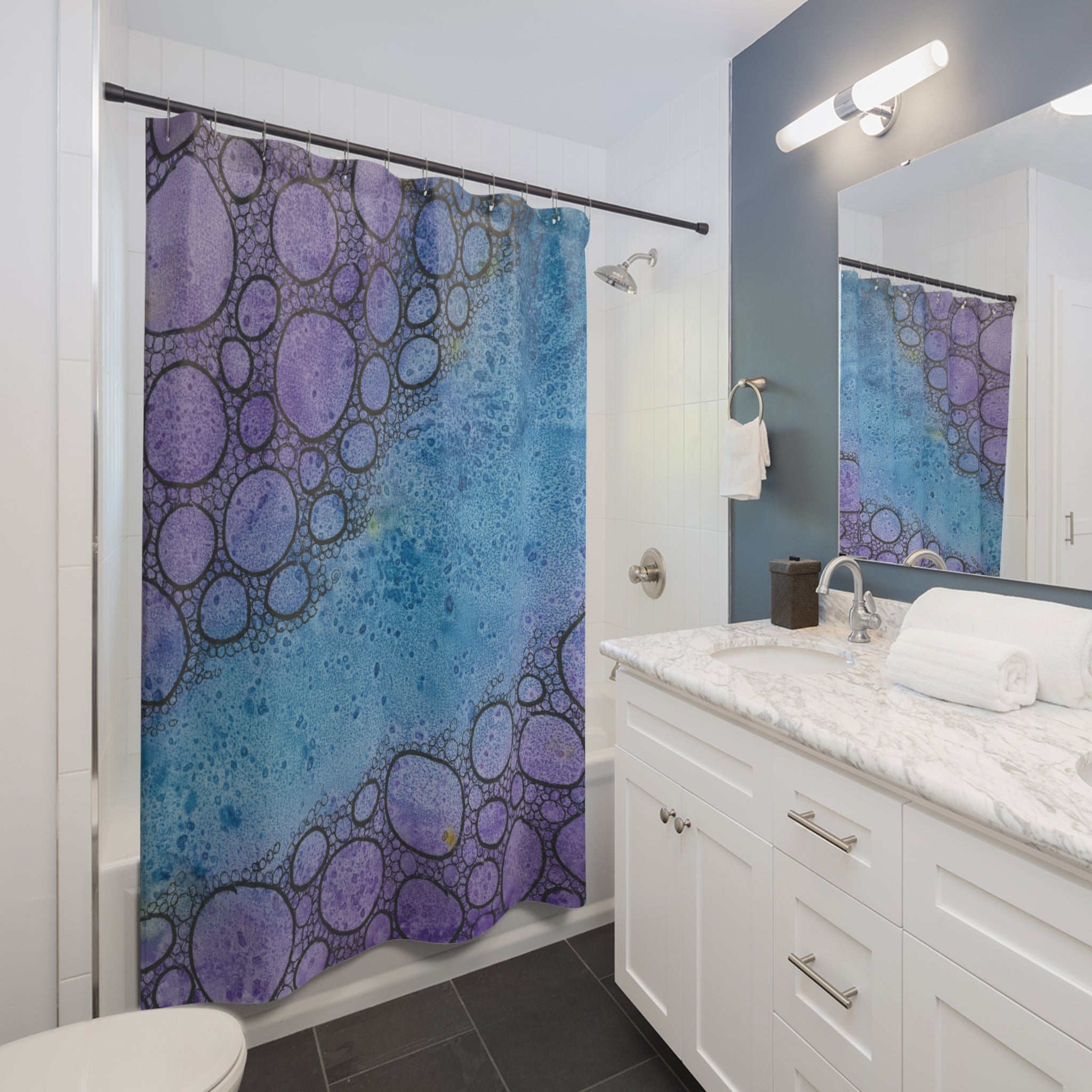 Beautiful Shower Curtains to Refresh Your Bathroom. Colourful Abstract Designs. Perfect For Your Bathroom or Special House-Warming Gift #66 Beam Me Up Scotty
