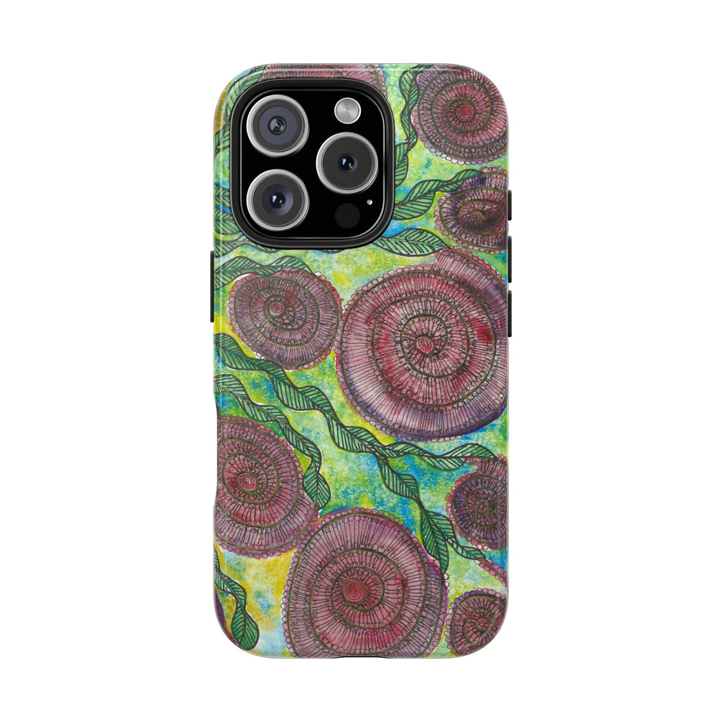 Tough Phone Case - All iPhones and Samsung Galaxys - Exciting Abstract Design #35 Beetroot To Yourself
