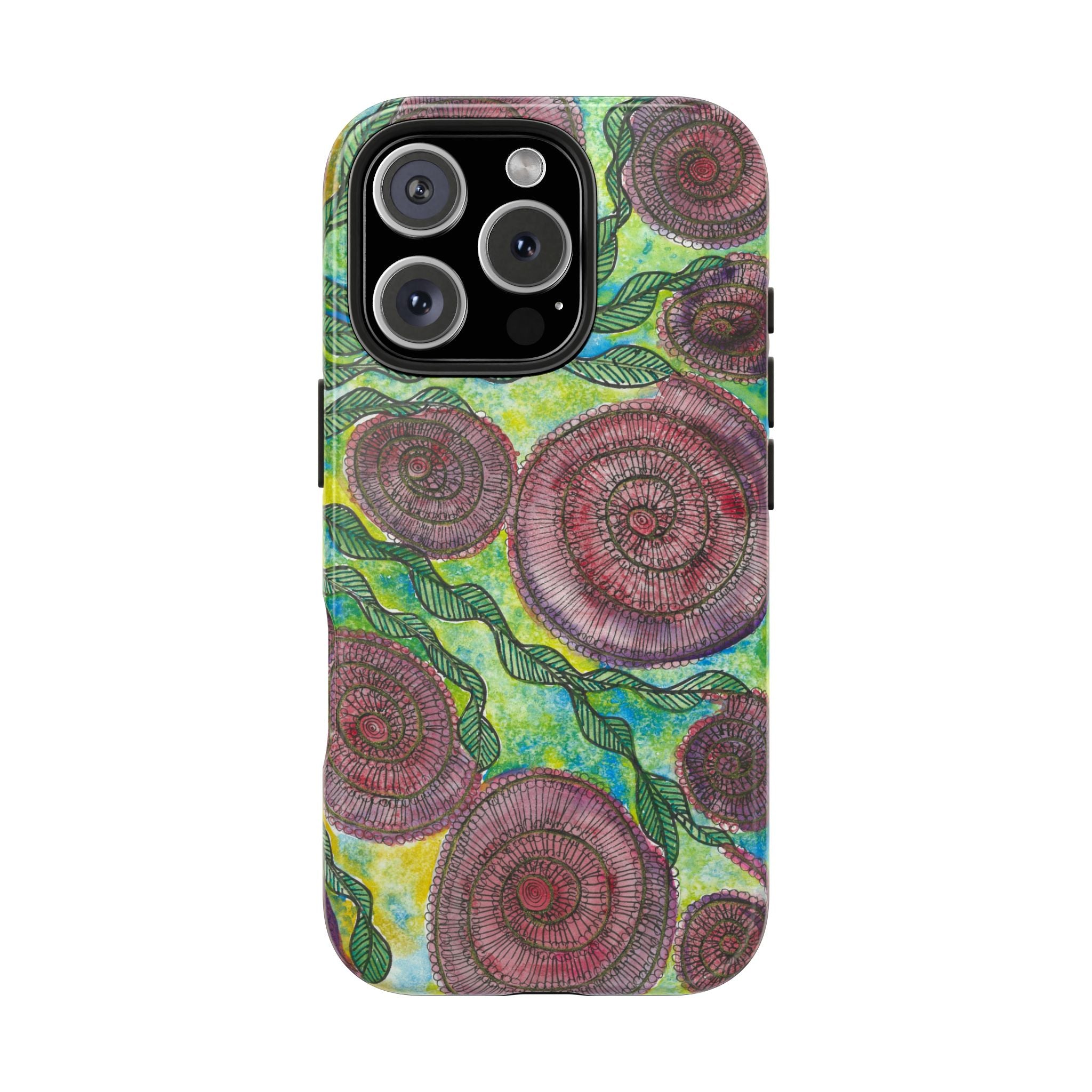 Tough Phone Case - All iPhones and Samsung Galaxys - Exciting Abstract Design #35 Beetroot To Yourself