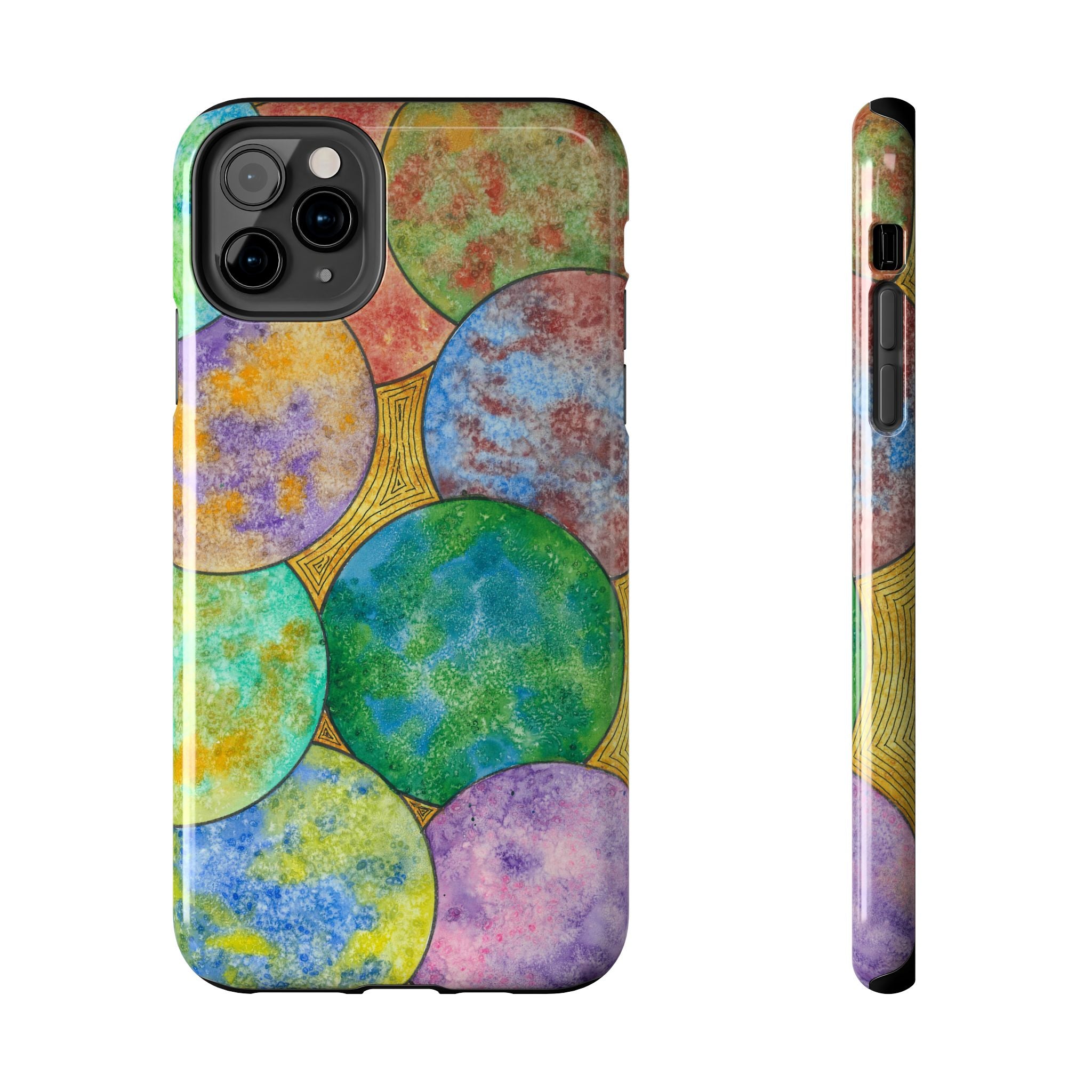 Tough Phone Case - All iPhones and Samsung Galaxys - Exciting Abstract Design #61 Worlds Apart