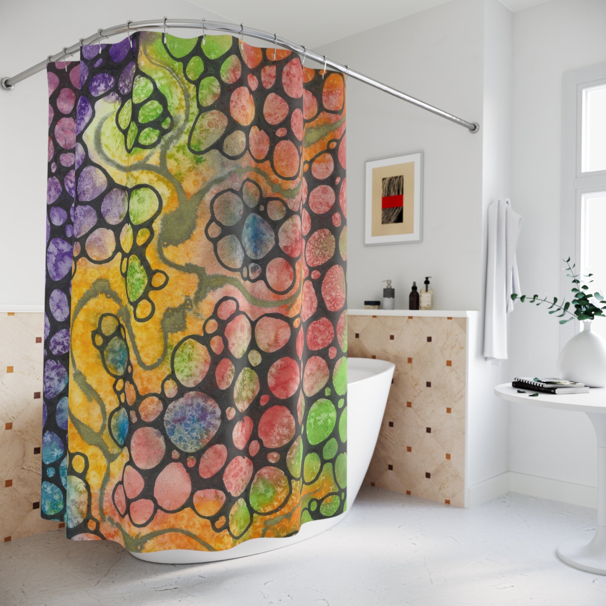 Beautiful Shower Curtains to Refresh Your Bathroom. Colourful Abstract Designs. Perfect For Your Bathroom or Special House-Warming Gift #77 River Of Dreams