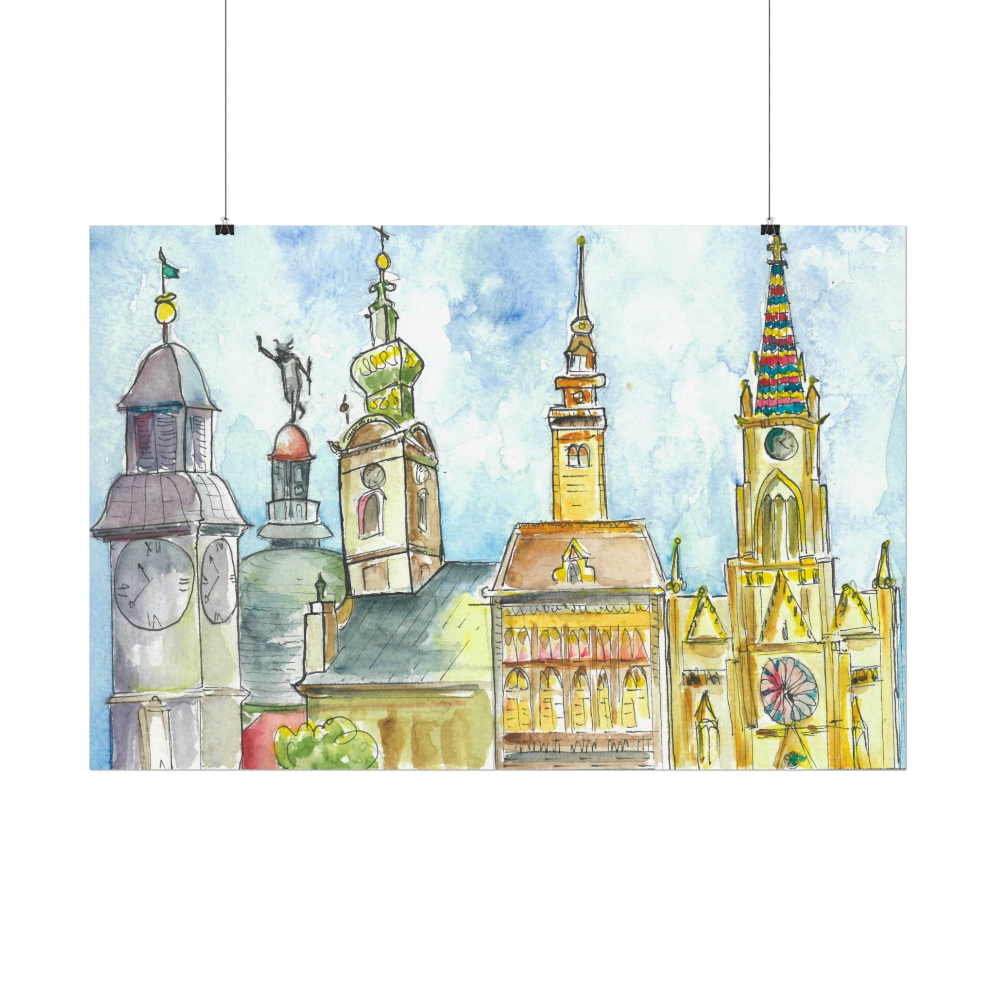 Large Colourful Wall Art, Posters & Prints, For Office, Bedroom or Living Room, or Special Gift #95 Beautiful Novi Sad - Serbia