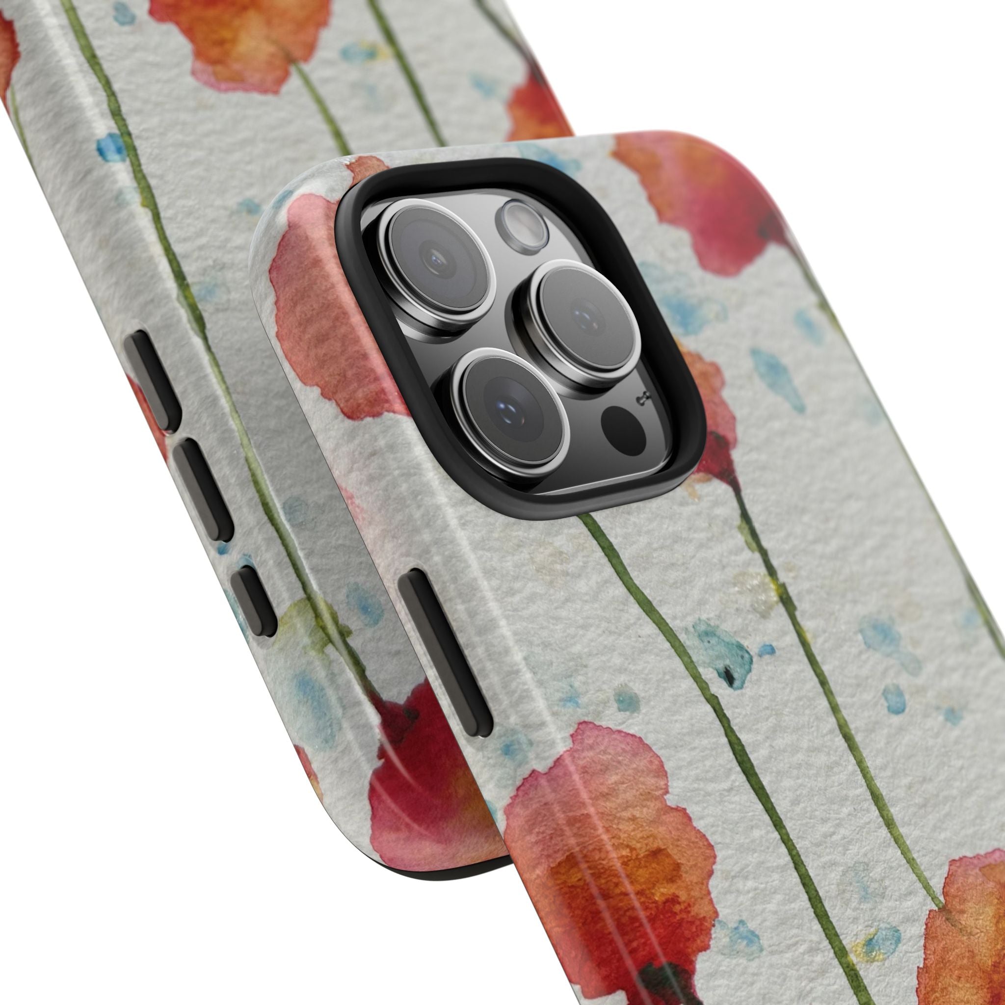 Tough Phone Case - All iPhones and Samsung Galaxys - Exciting Abstract Design #94 Poppies Galore