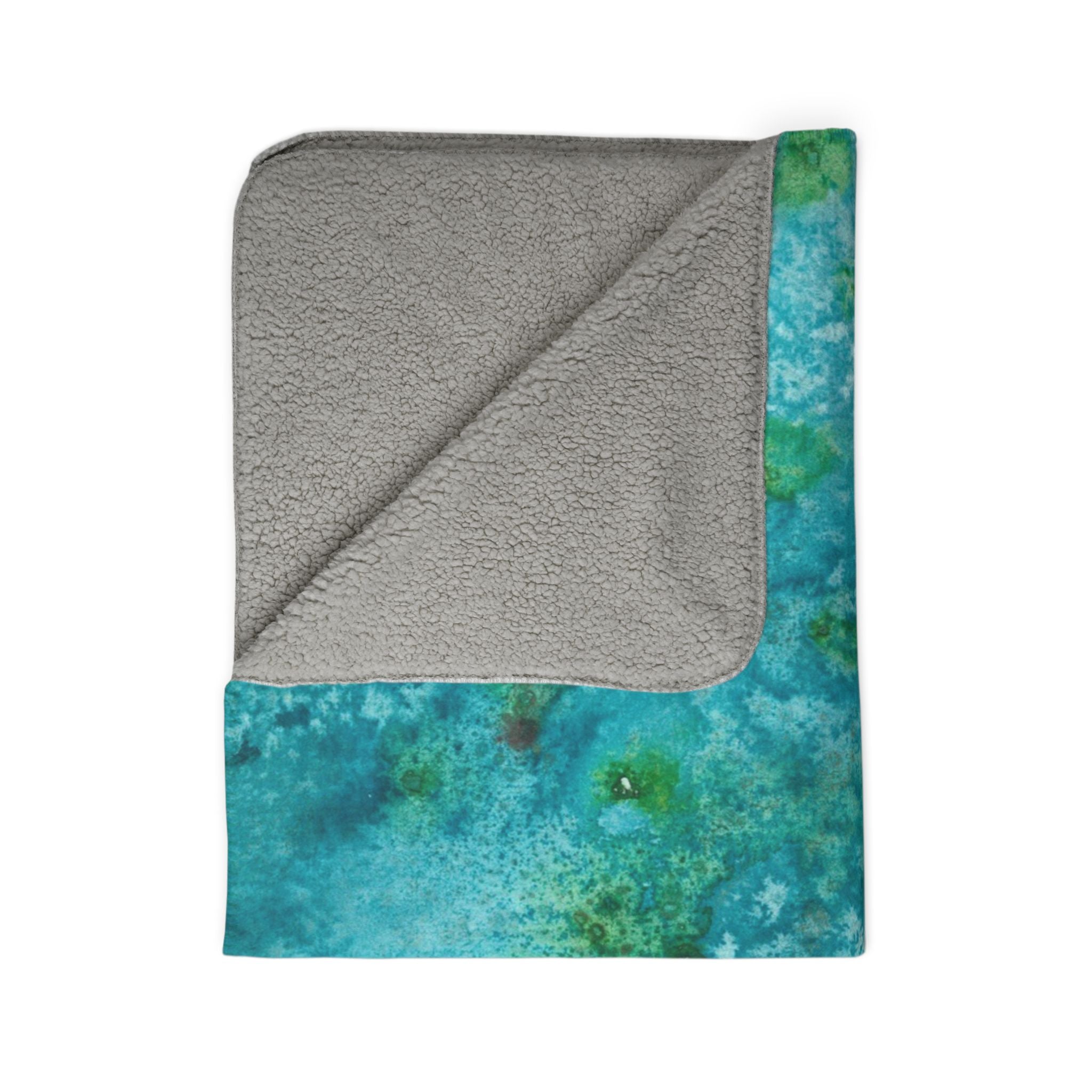Fleece Throw Blanket, Textured Sherpa Underside, Hemmed, 2 Sizes. Colourful Abstract Design. Perfect for Bedroom, Living Room, or Special Gift #83 Who Am I Today