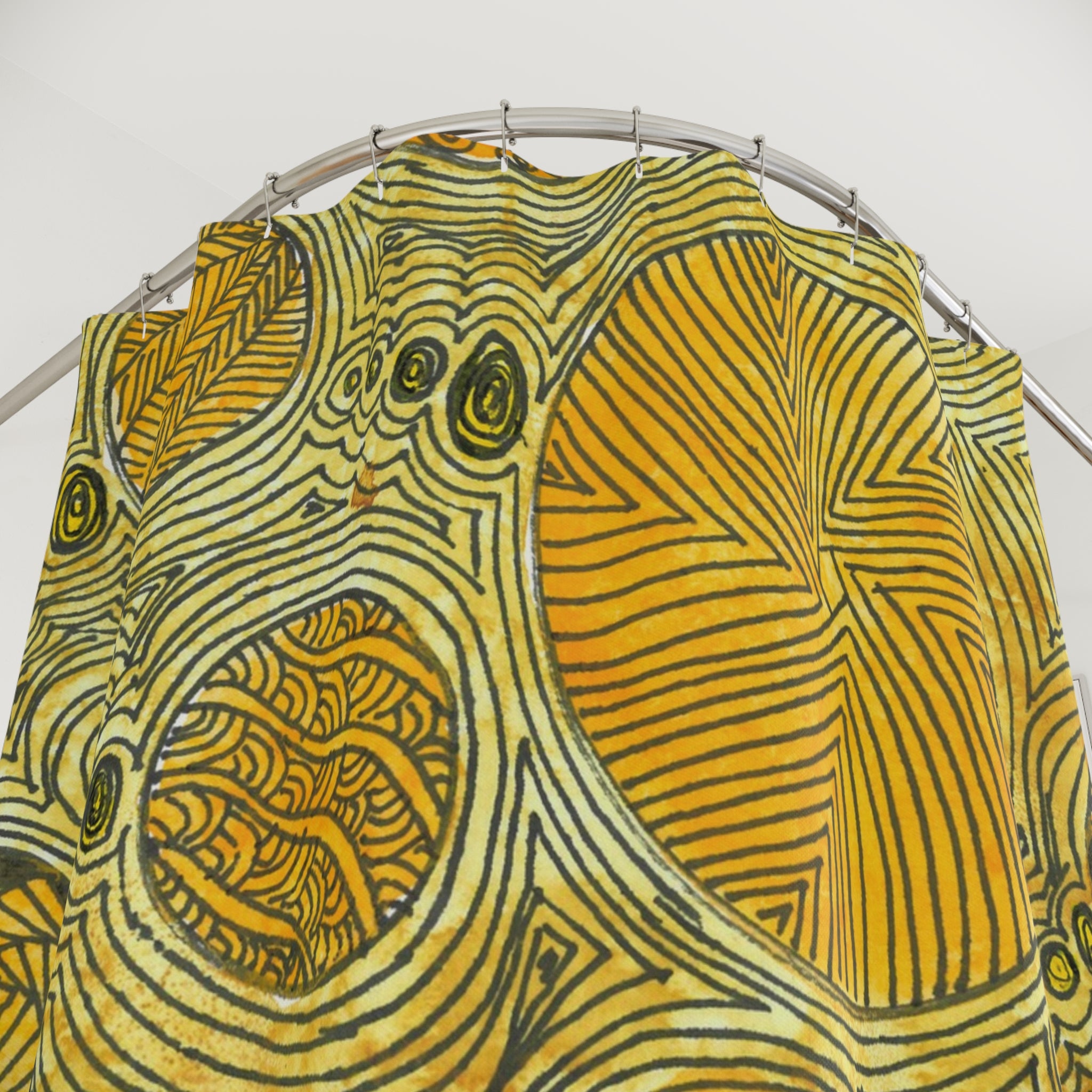 Beautiful Shower Curtains to Refresh Your Bathroom. Colourful Abstract Designs. Perfect For Your Bathroom or Special House-Warming Gift #38 The Conversationalist