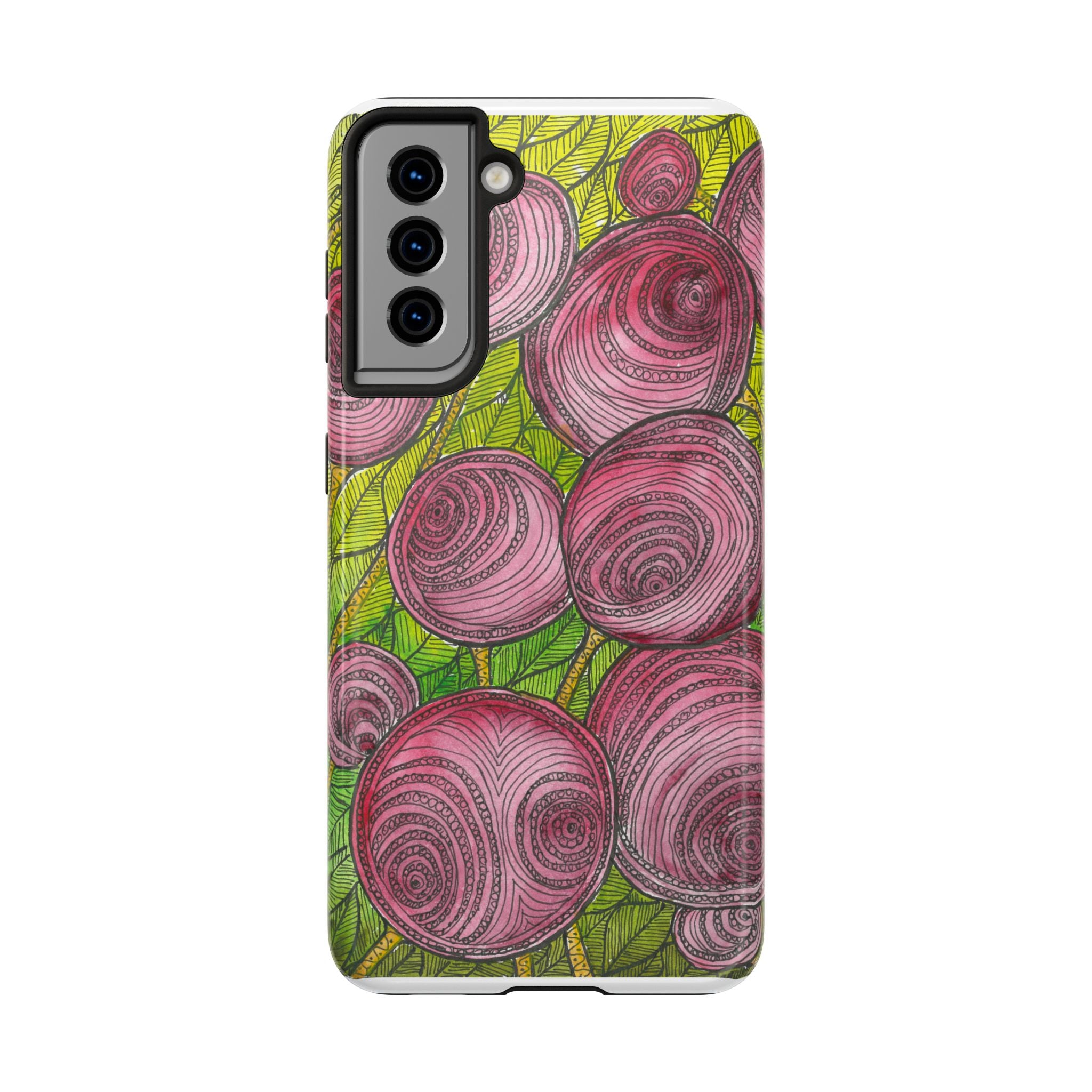 Tough Phone Case - All iPhones and Samsung Galaxys - Exciting Abstract Design #9 Spaced Blossoms