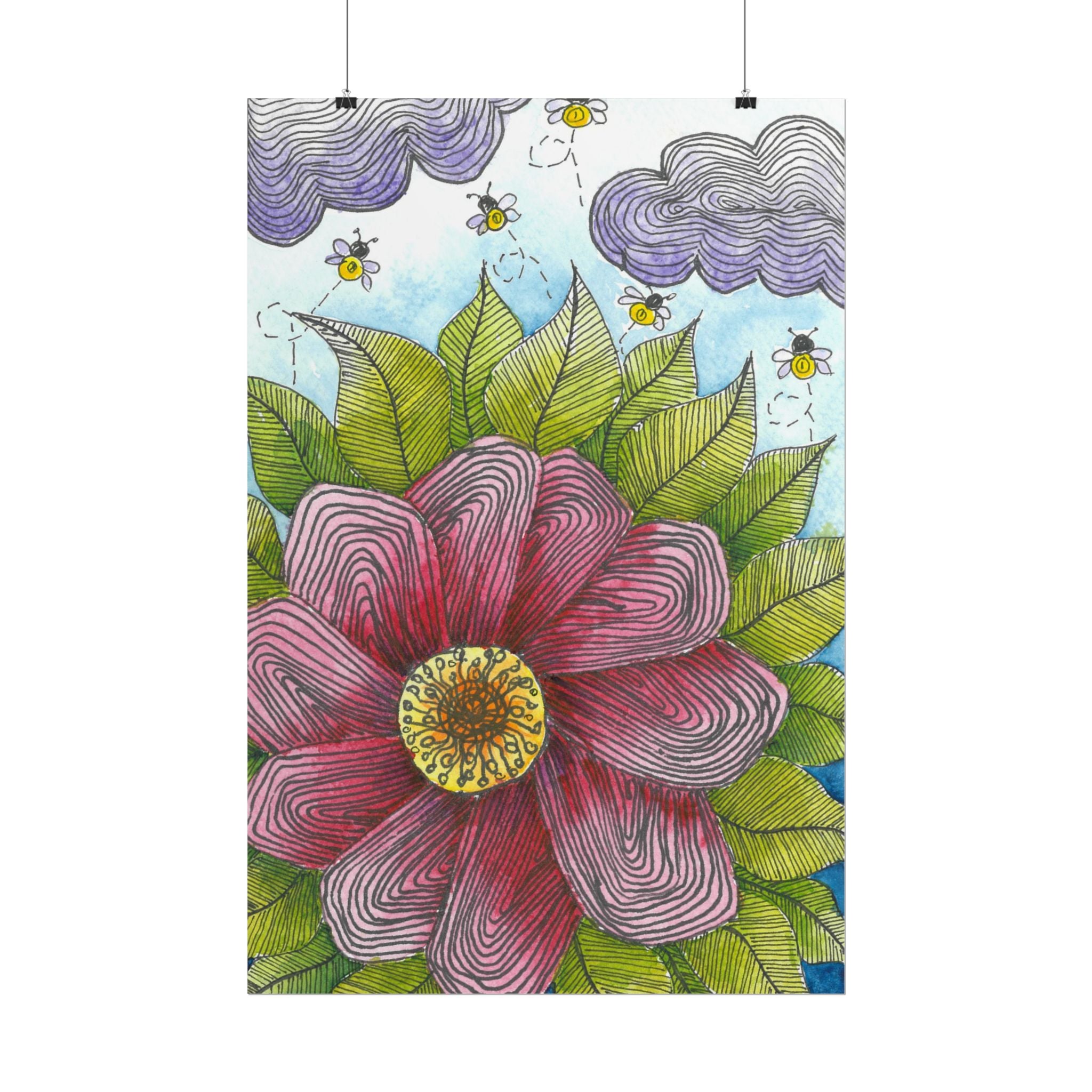 Large Colourful Wall Art, Posters & Prints, For Office, Bedroom or Living Room, or Special Gift #4 Bloom'n