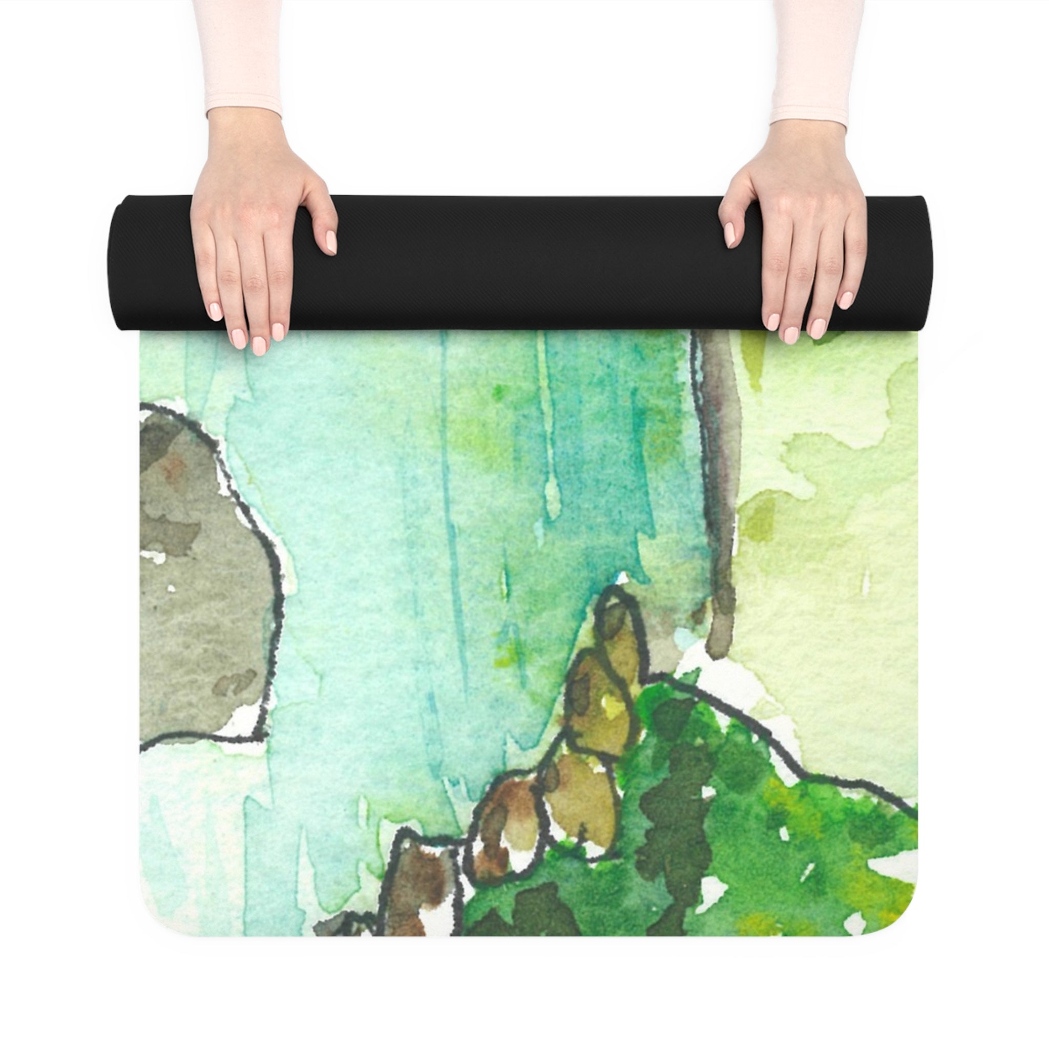Yoga Mats and Gym Mats. Colourful Abstract Designs. Perfect for Home, Yoga or Gym Class, or a Special Gift #88 Tara River