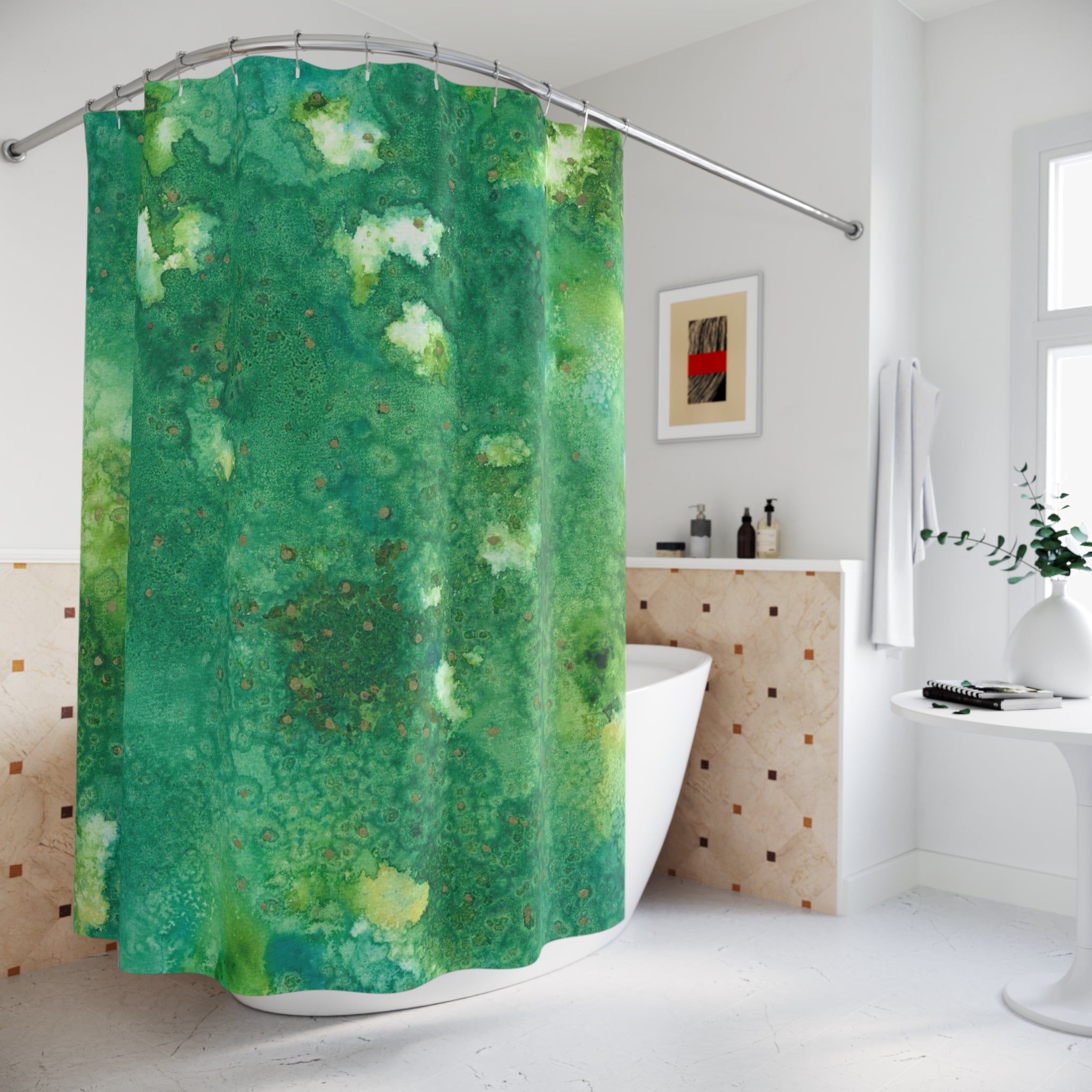 Beautiful Shower Curtains to Refresh Your Bathroom. Colourful Abstract Designs. Perfect For Your Bathroom or Special House-Warming Gift #79 Abundance Cometh