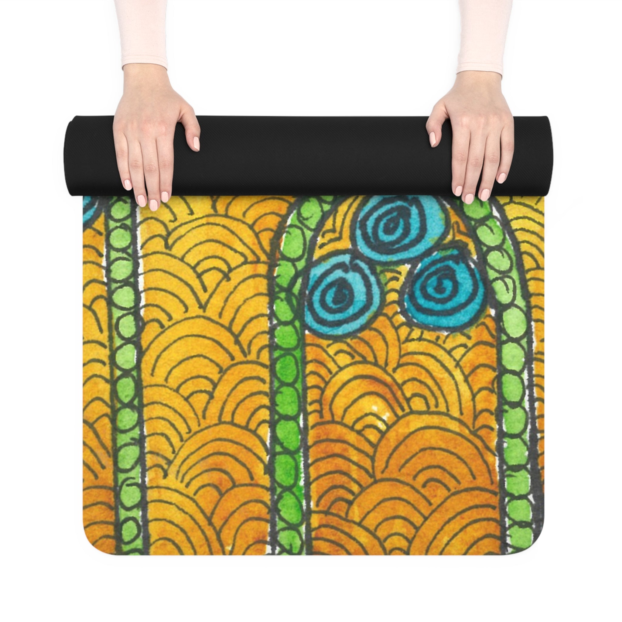 Yoga Mats and Gym Mats. Colourful Abstract Designs. Perfect for Home, Yoga or Gym Class, or a Special Gift #87 Belgrade Impressions