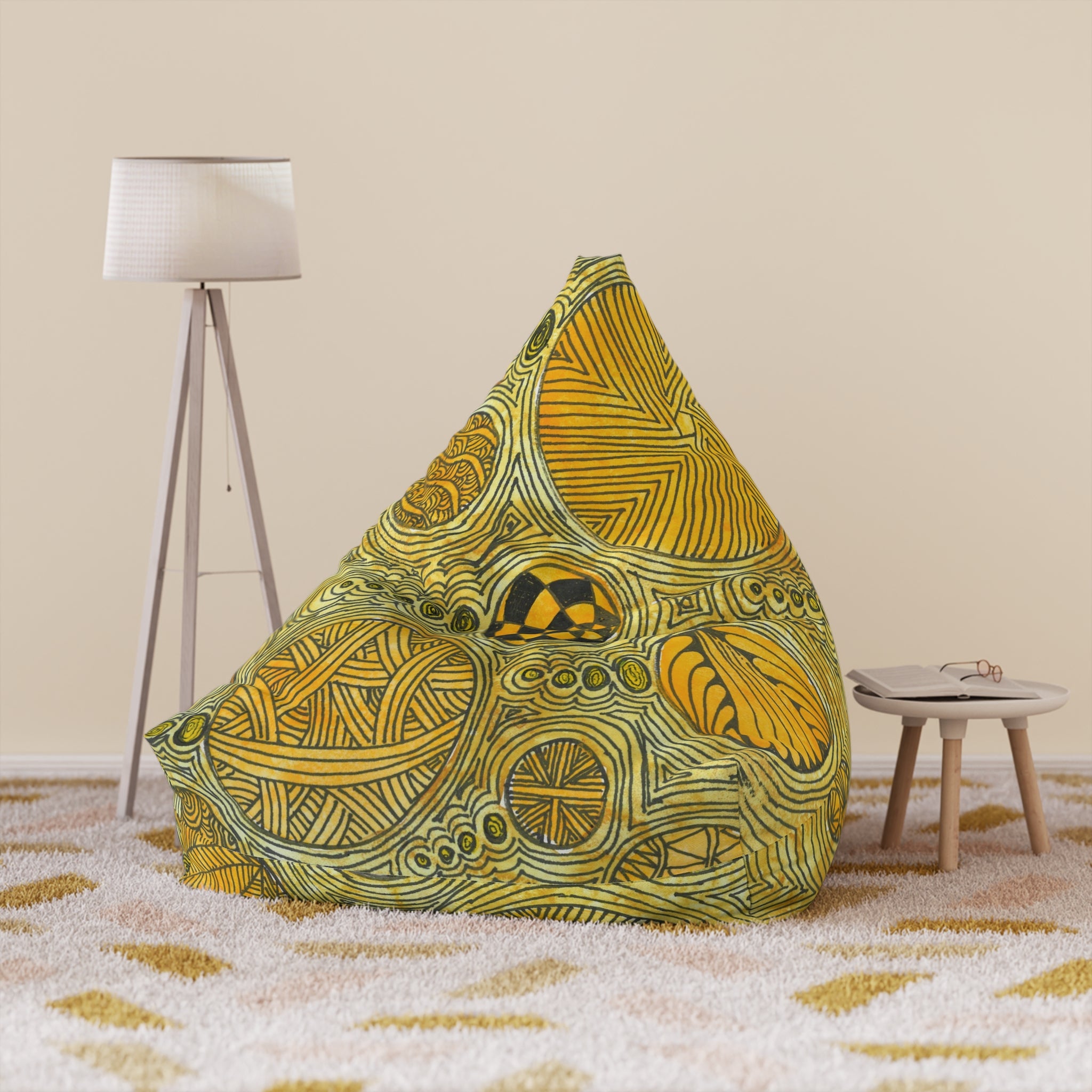 Bean Bag Chair Covers For Indoor & Outdoor - 2 Sizes - Exciting Abstract Design #38 The Conversationalist