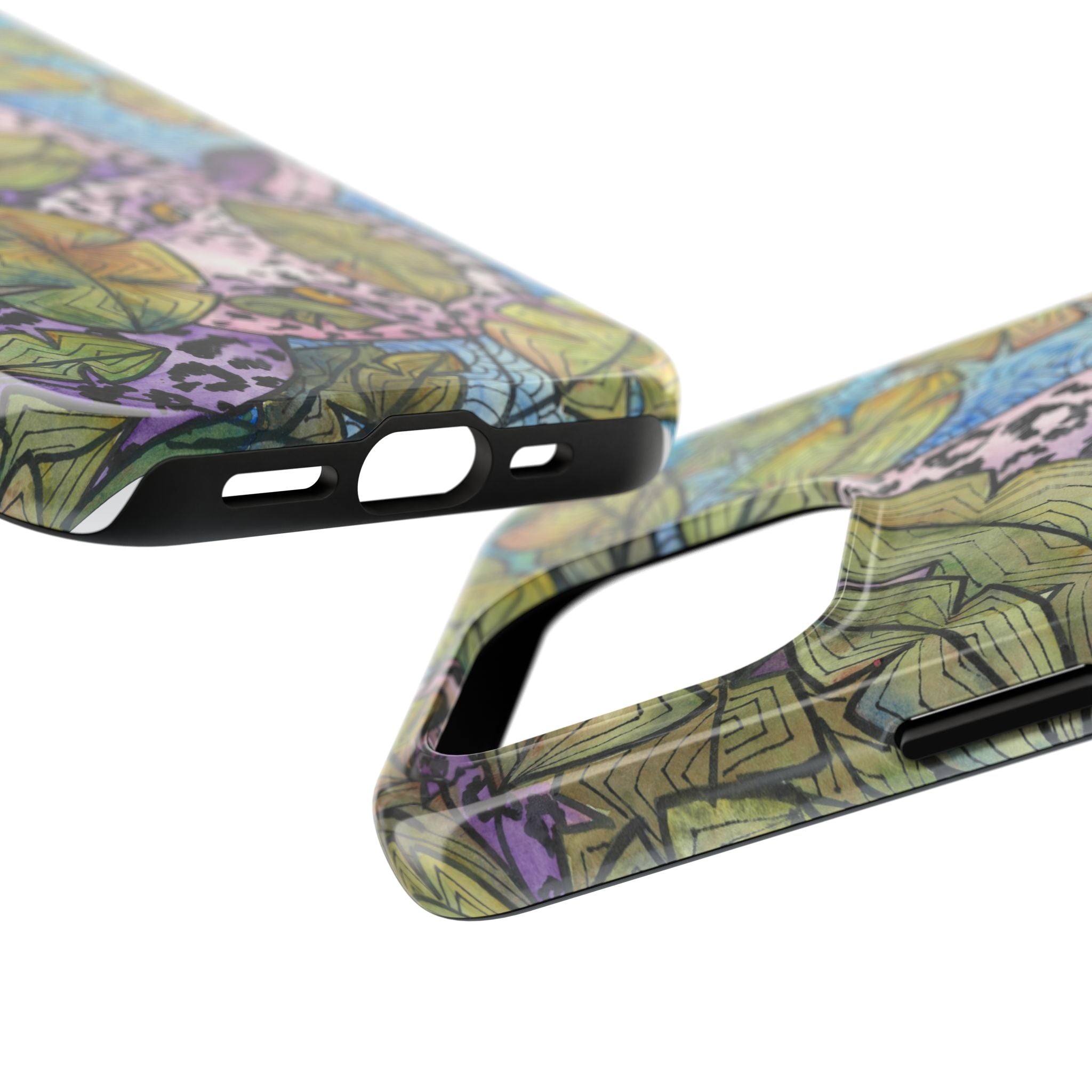 Tough Phone Case - All iPhones and Samsung Galaxys - Exciting Abstract Design #76 Purrfect Blend