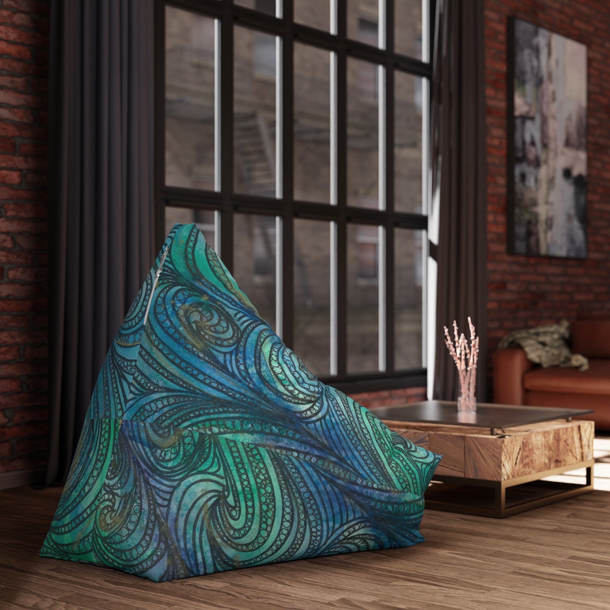Bean Bag Chair Covers For Indoor & Outdoor - 2 Sizes - Exciting Abstract Design #71 Call of The Sea