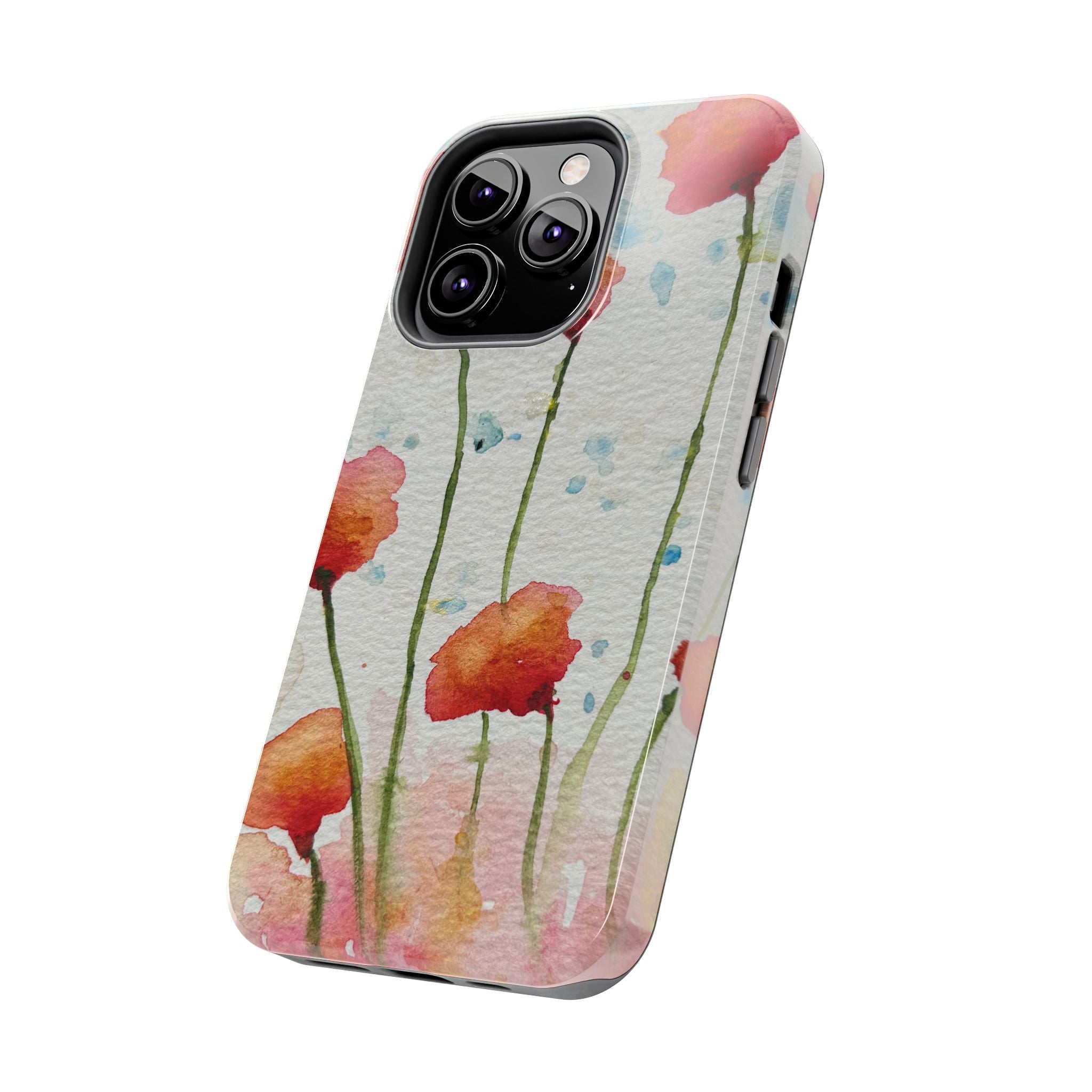 Tough Phone Case - All iPhones and Samsung Galaxys - Exciting Abstract Design #94 Poppies Galore