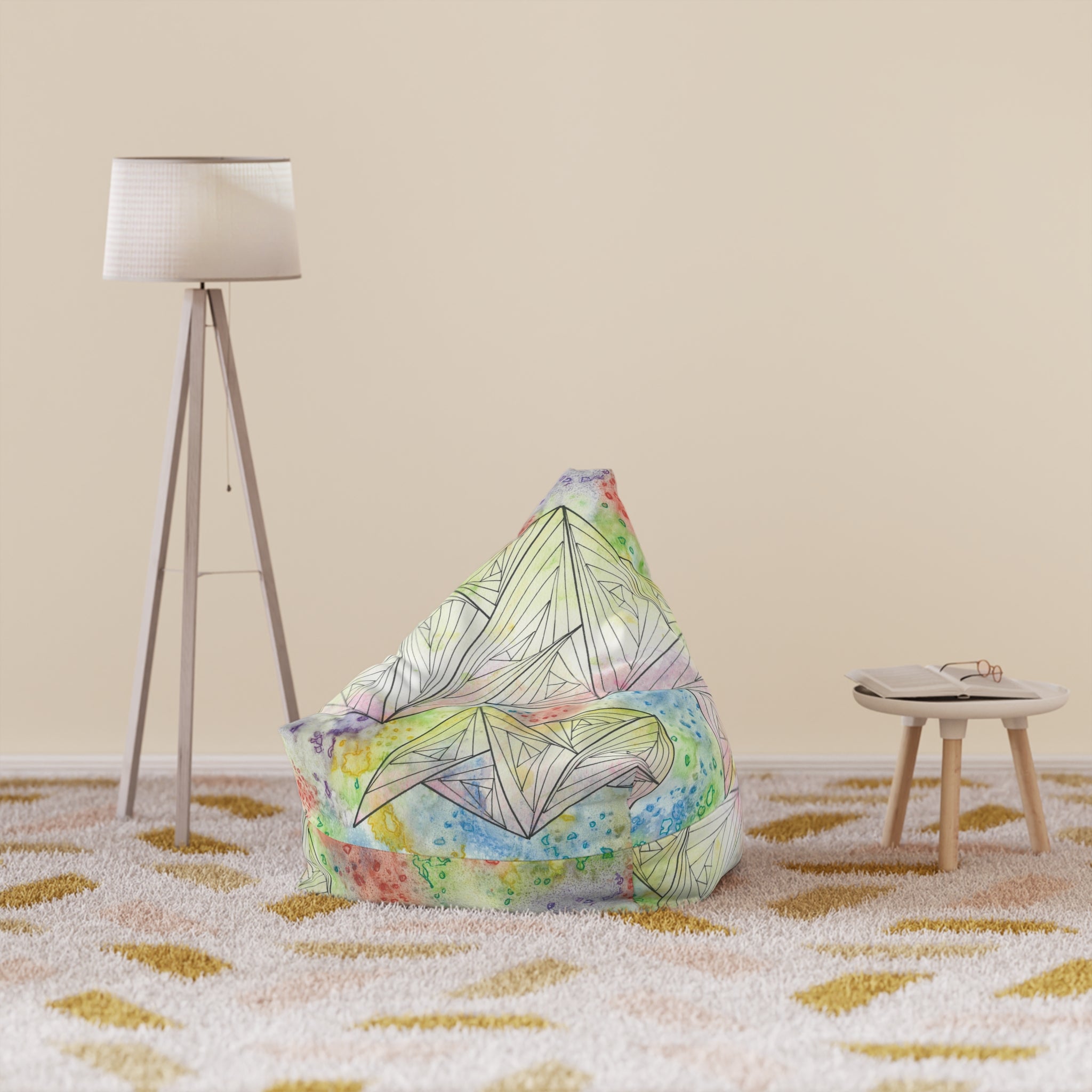 Bean Bag Chair Covers For Indoor & Outdoor - 2 Sizes - Exciting Abstract Design #59 Your Choice