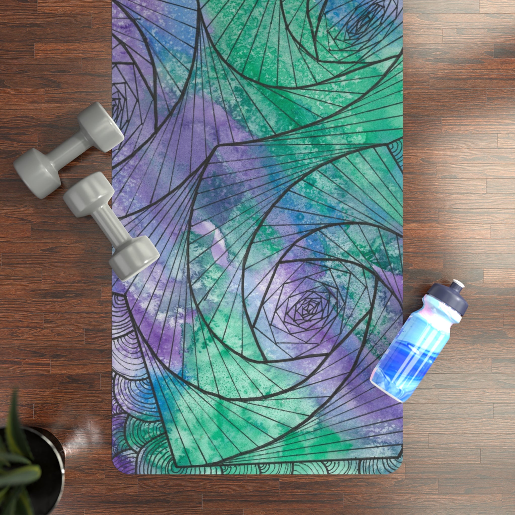 Yoga Mats and Gym Mats. Colourful Abstract Designs. Perfect for Home, Yoga or Gym Class, or a Special Gift #50 If Not Now When