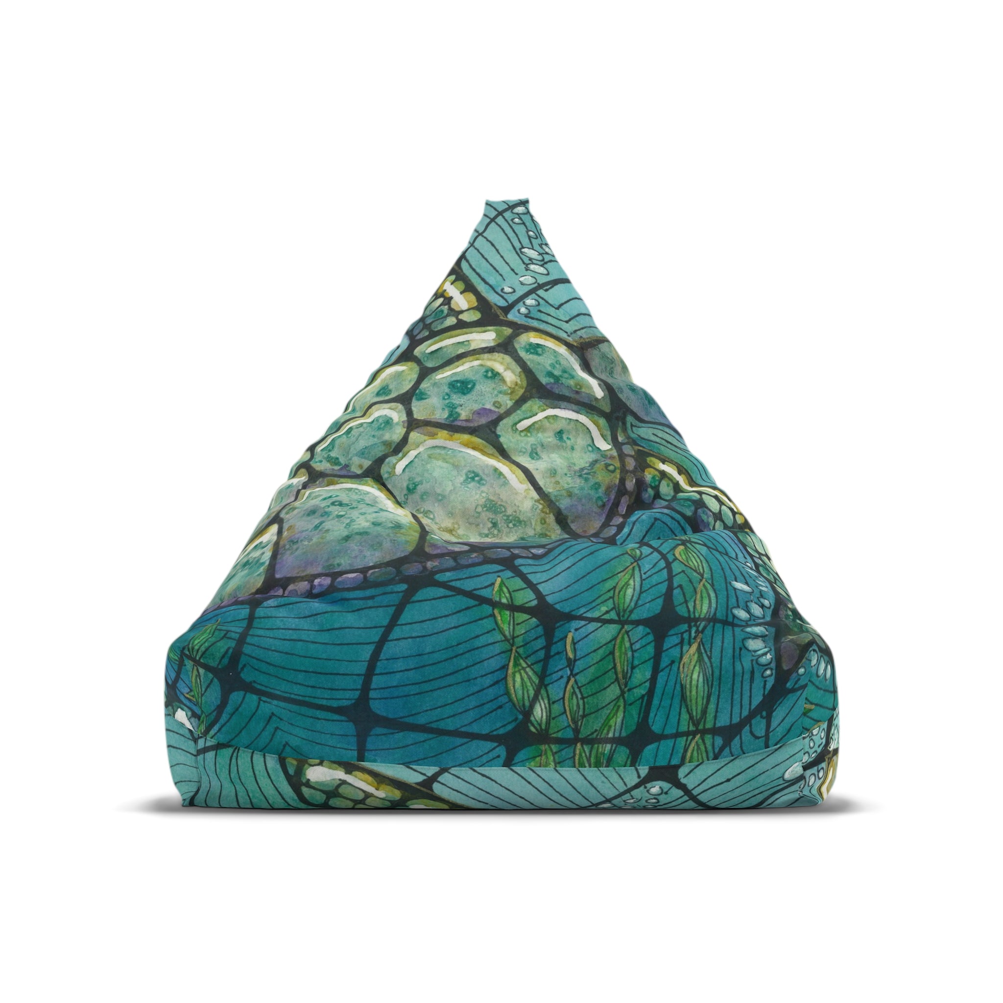 Bean Bag Chair Covers For Indoor & Outdoor - 2 Sizes - Exciting Abstract Design #73 Turtling Along