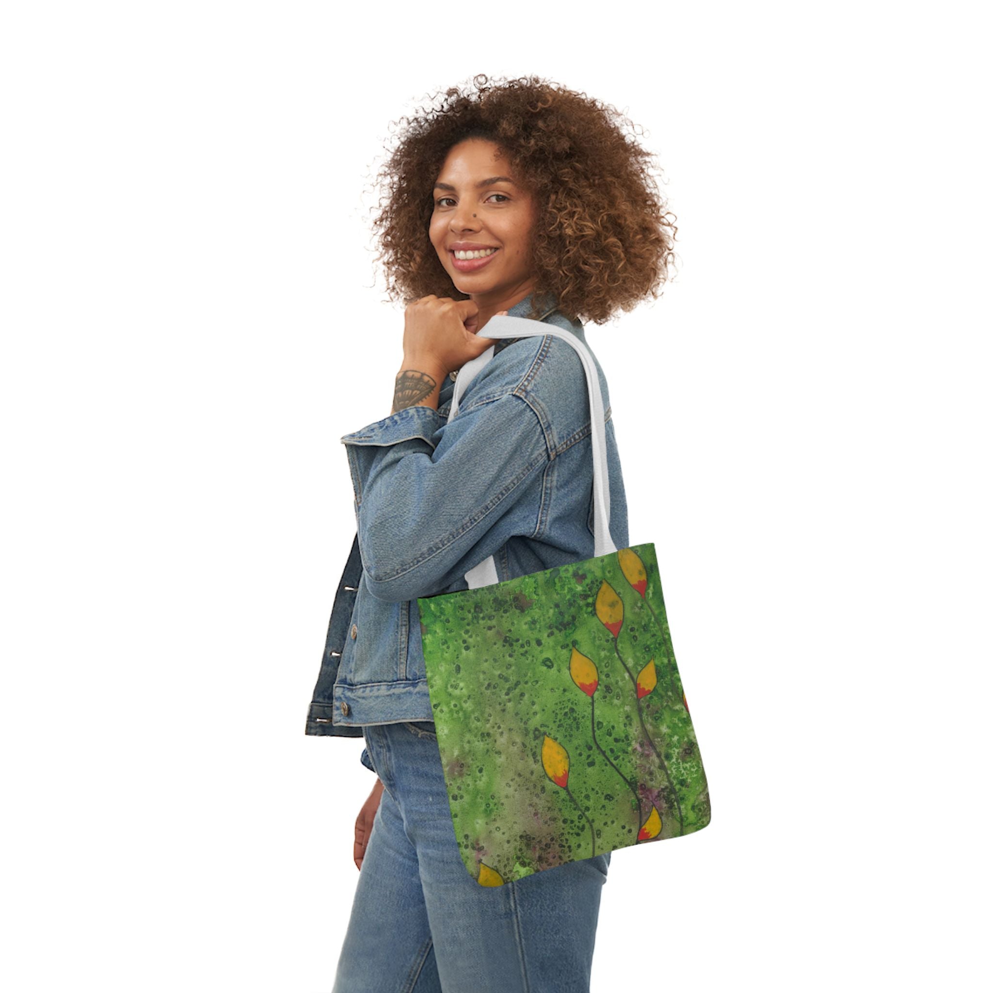 Canvas Tote Bags, Colourful Abstract Designs, 5-Color Straps, 3 Sizes.  For Family and friends or a Special Gift #98 HOPE