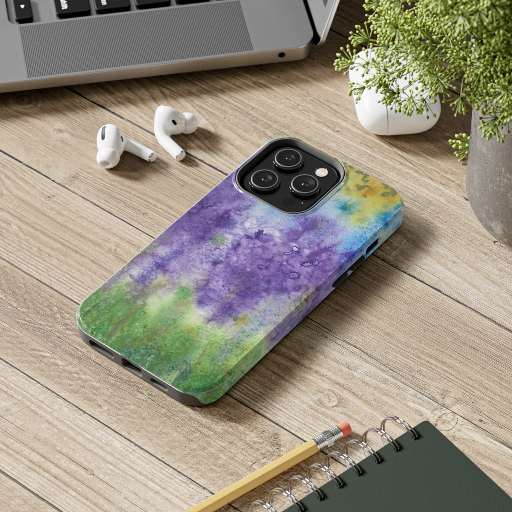 Tough Phone Case - All iPhones and Samsung Galaxys - Exciting Abstract Design #74 Lavender Fields