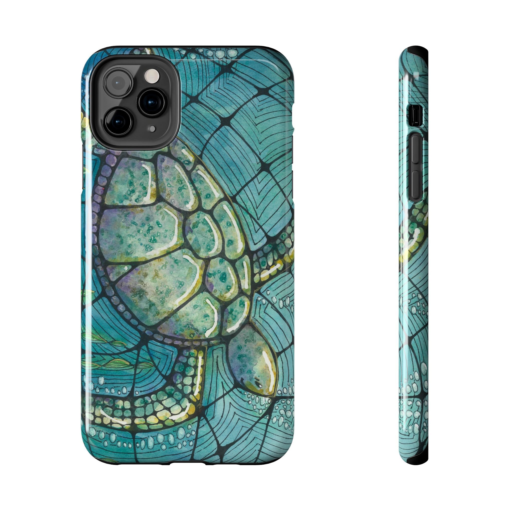 Tough Phone Case - All iPhones and Samsung Galaxys - Exciting Abstract Design #73 Turtling Along