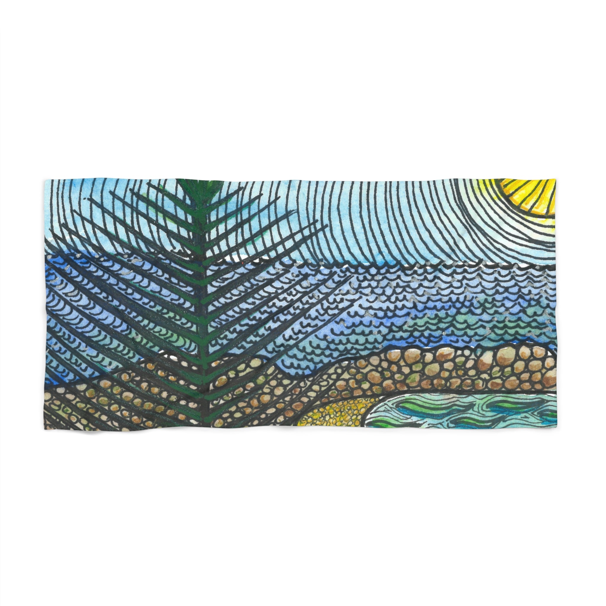 Colourful Abstract Beach Towels, Cotton Loop backing for Durability, 2 Sizes.  For Family and friends or a Special Gift #47 Cottesloe