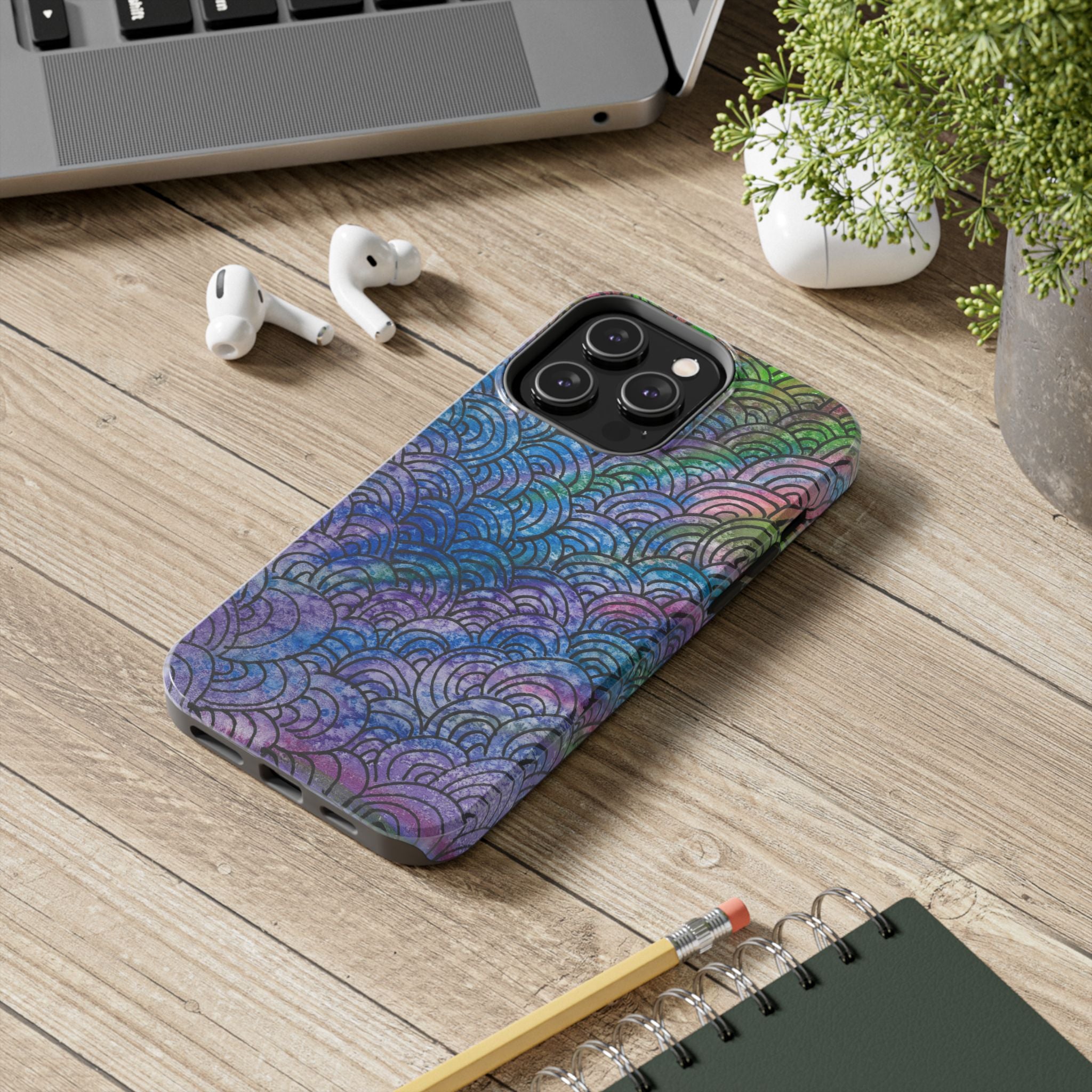 Tough Phone Case - All iPhones and Samsung Galaxys - Exciting Abstract Design #84 Ah! The Past