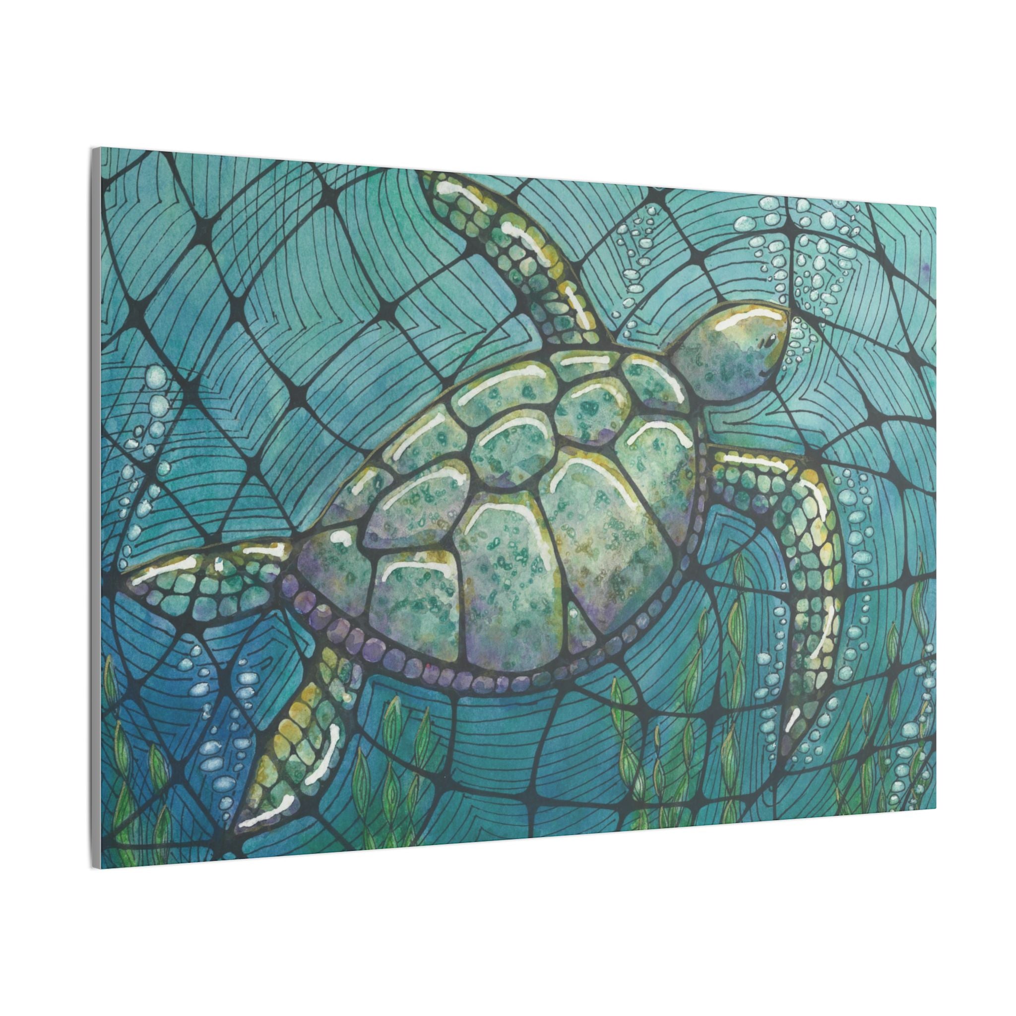 Large Colourful Wall Art, Canvas Prints, For Office, Bedroom or Living Room, or Special Gift #73 Turtling Along