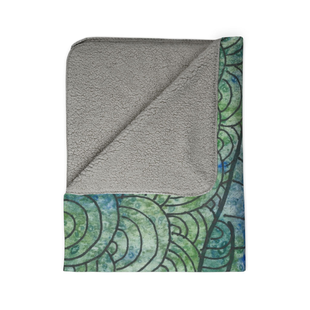 Fleece Throw Blanket, Textured Sherpa Underside, Hemmed, 2 Sizes. Colourful Abstract Design. Perfect for Bedroom, Living Room, or Special Gift #90 Rtanj Pyramid