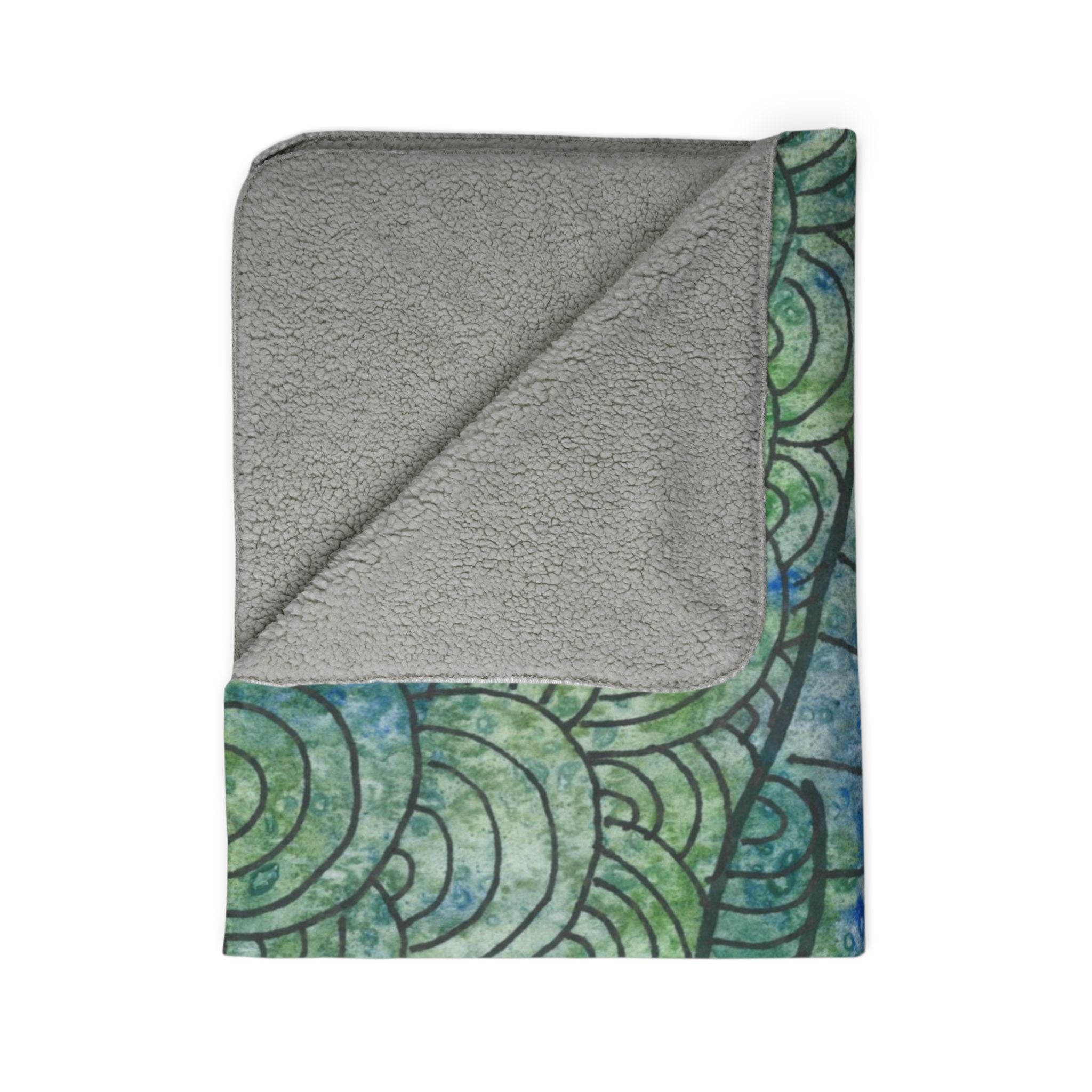 Fleece Throw Blanket, Textured Sherpa Underside, Hemmed, 2 Sizes. Colourful Abstract Design. Perfect for Bedroom, Living Room, or Special Gift #90 Rtanj Pyramid
