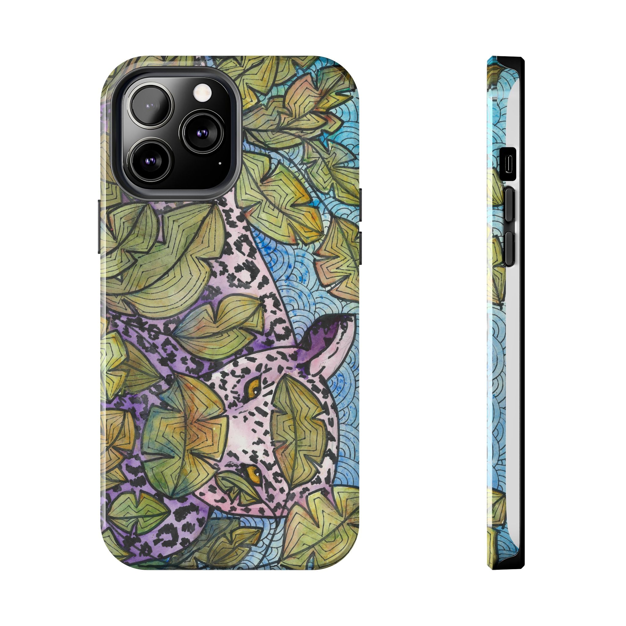 Tough Phone Case - All iPhones and Samsung Galaxys - Exciting Abstract Design #76 Purrfect Blend
