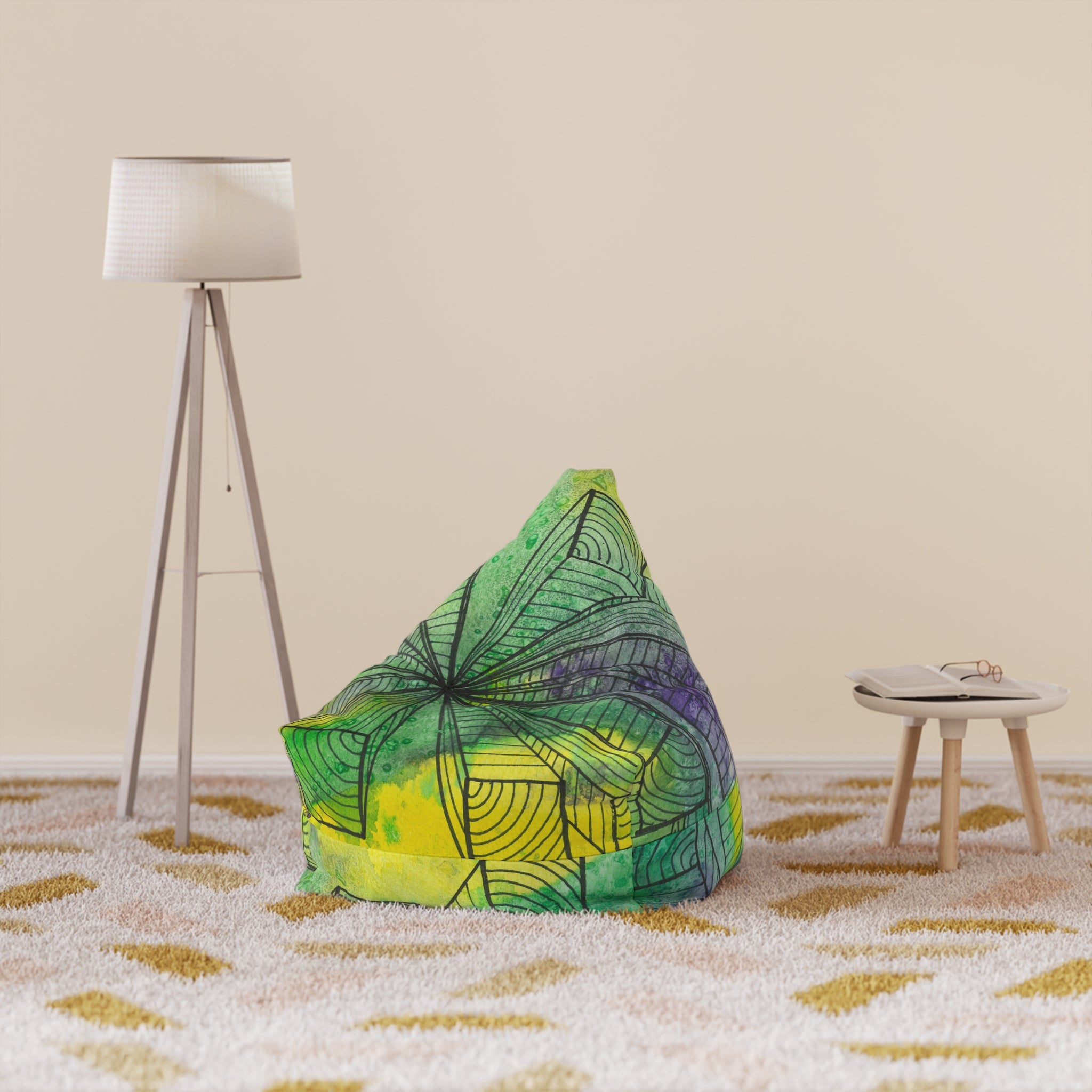 Bean Bag Chair Covers For Indoor & Outdoor - 2 Sizes - Exciting Abstract Design #89 The Wayseers