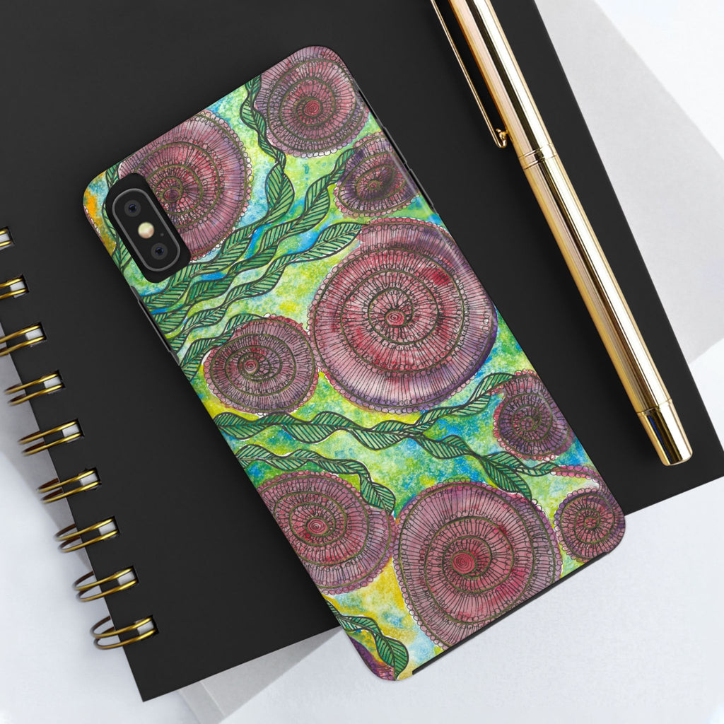 Tough Phone Case - All iPhones and Samsung Galaxys - Exciting Abstract Design #35 Beetroot To Yourself