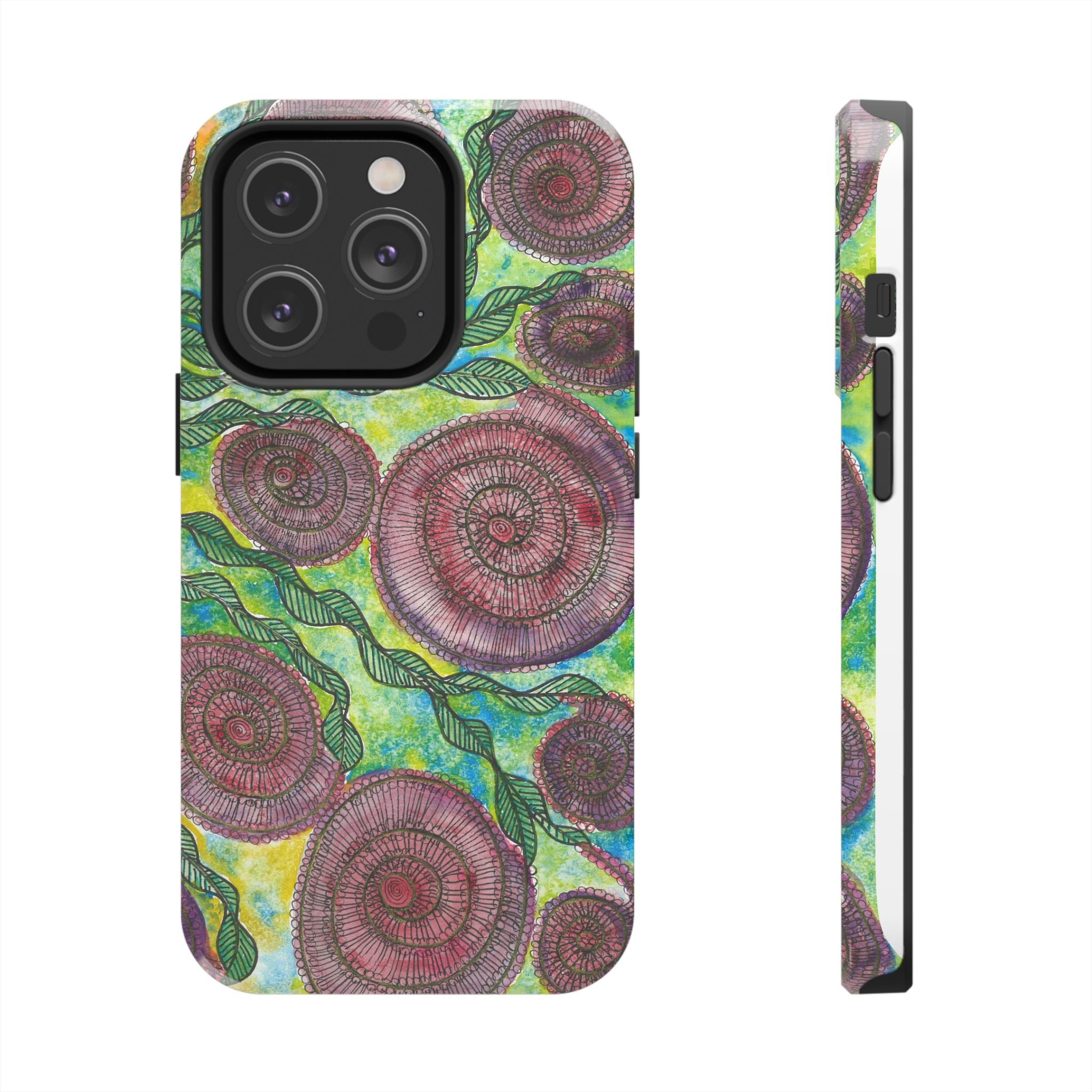 Tough Phone Case - All iPhones and Samsung Galaxys - Exciting Abstract Design #35 Beetroot To Yourself