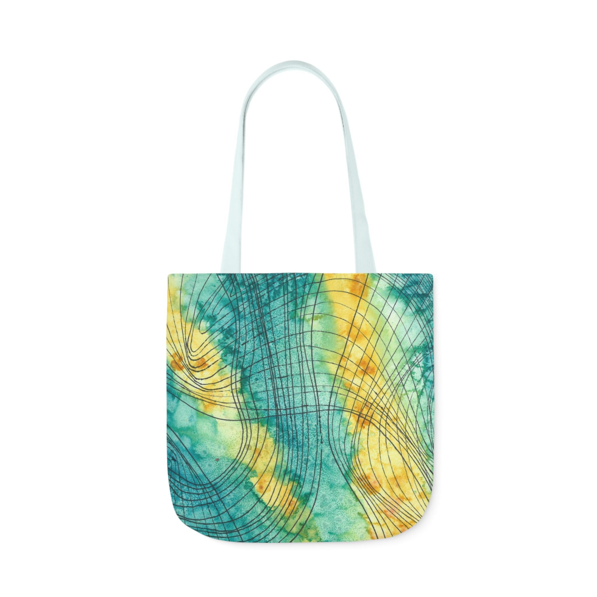 Canvas Tote Bags, Colourful Abstract Designs, 5-Color Straps, 3 Sizes.  For Family and friends or a Special Gift #81 The Only Way Is Up