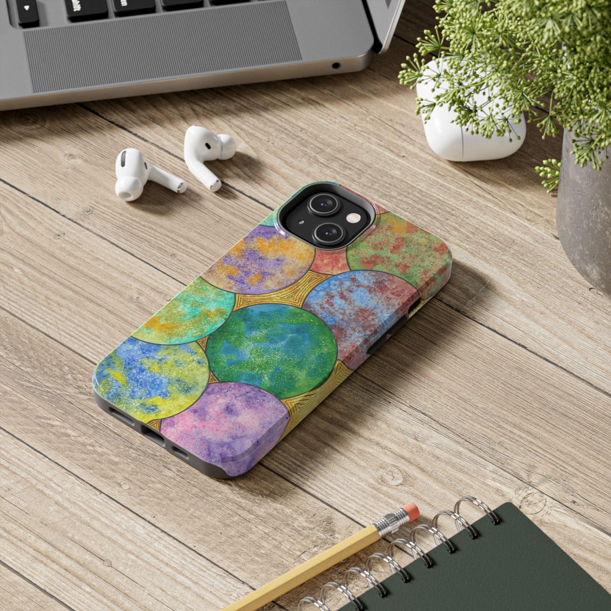 Tough Phone Case - All iPhones and Samsung Galaxys - Exciting Abstract Design #61 Worlds Apart