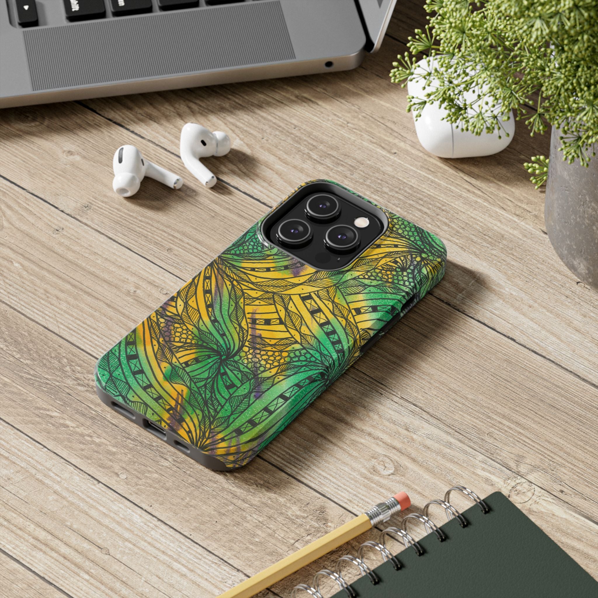 Tough Phone Case - All iPhones and Samsung Galaxys - Exciting Abstract Design #37 Shubbery!