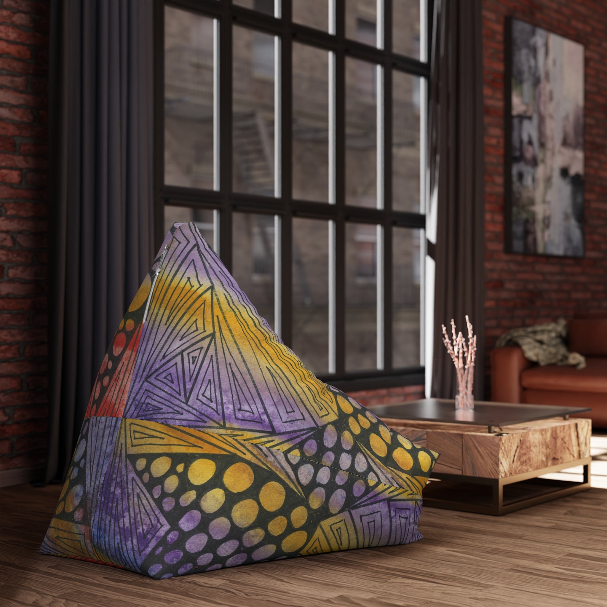 Bean Bag Chair Covers For Indoor & Outdoor - 2 Sizes - Exciting Abstract Design #82 Fighting Delusions
