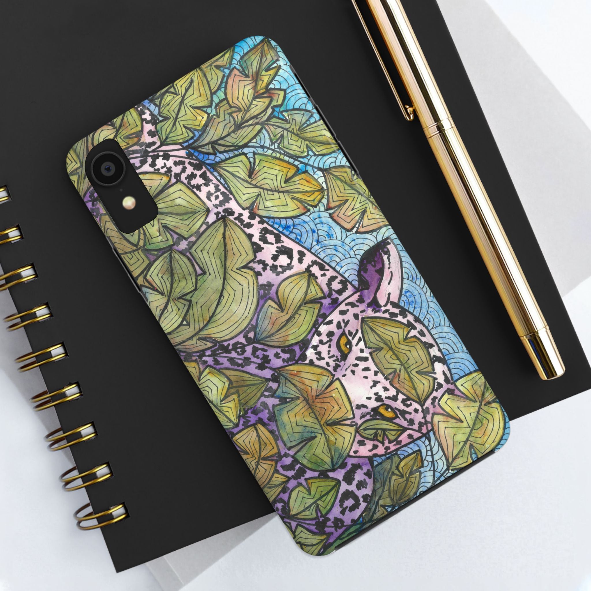 Tough Phone Case - All iPhones and Samsung Galaxys - Exciting Abstract Design #76 Purrfect Blend
