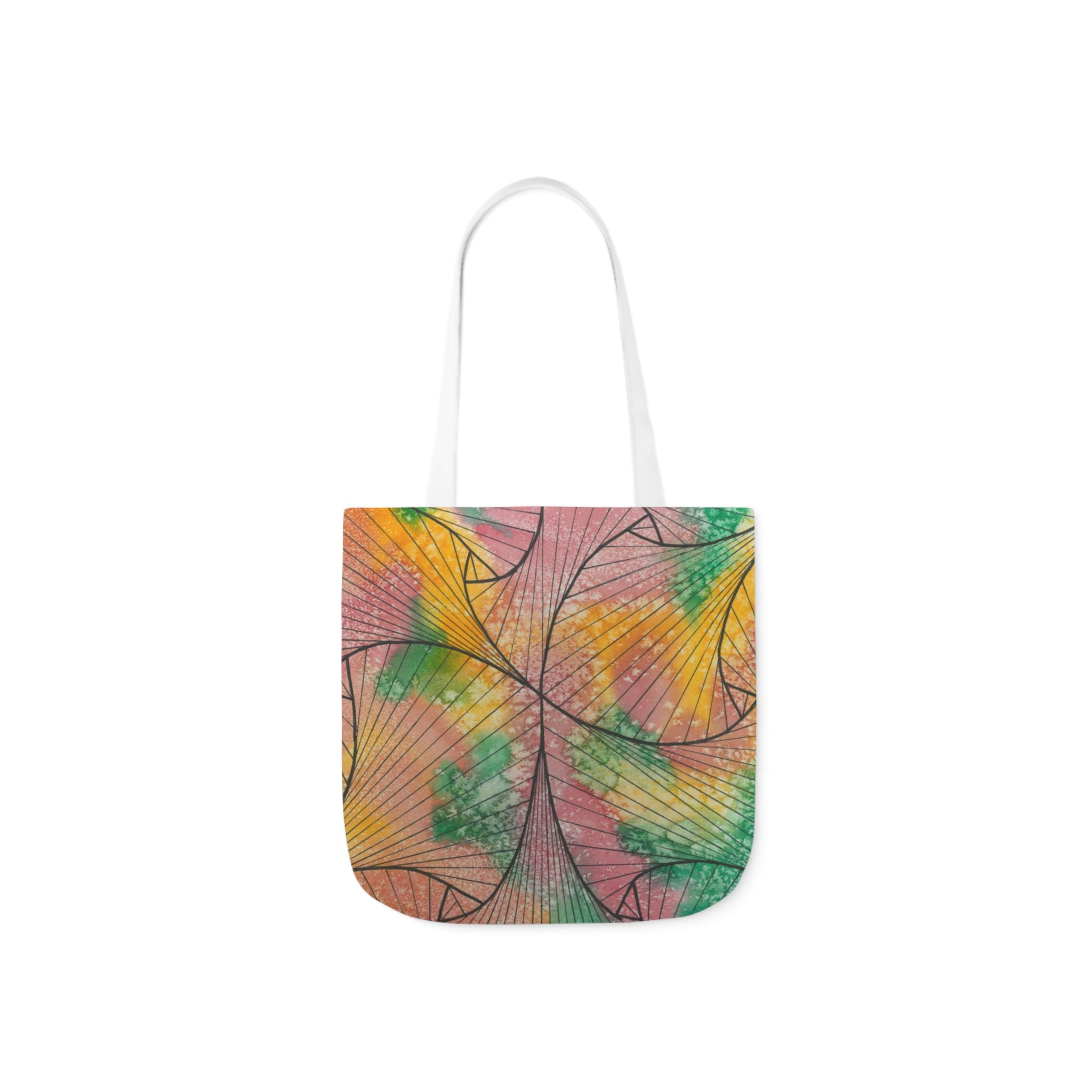Canvas Tote Bags, Colourful Abstract Designs, 5-Color Straps, 3 Sizes.  For Family and friends or a Special Gift #49 Health and Wellbeing